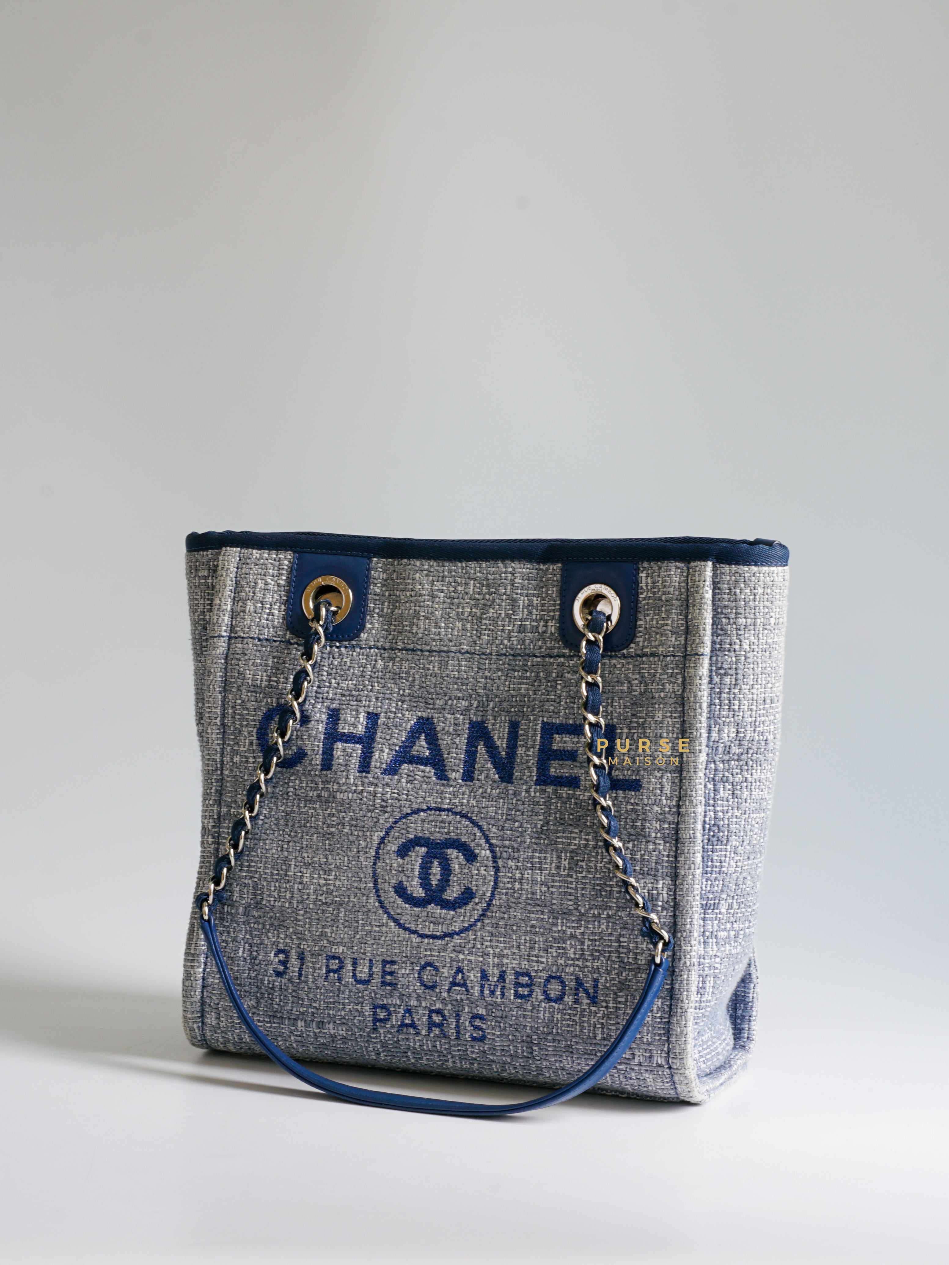Chanel Mini Deauville Blue Tote Bag (Series 25)