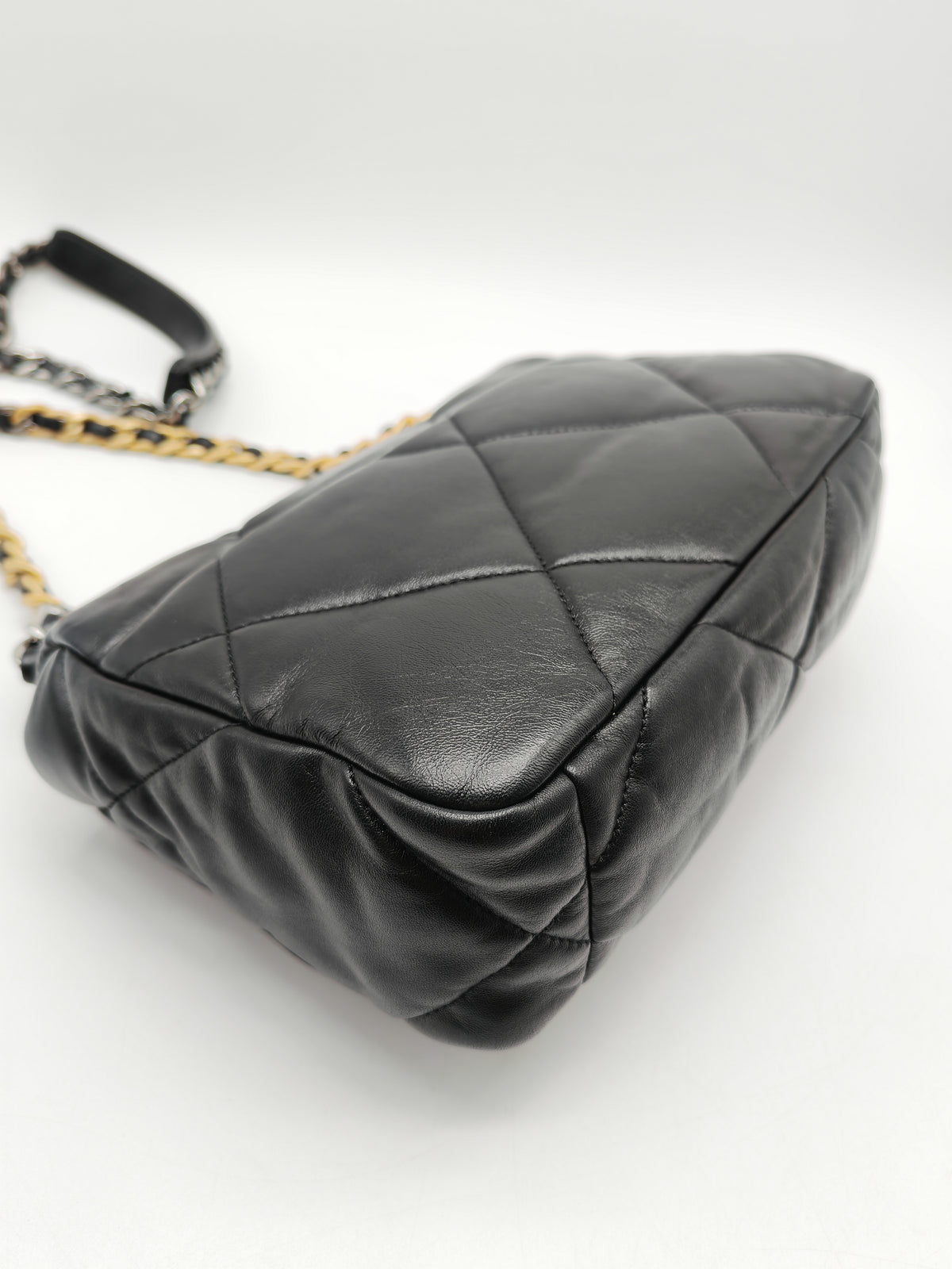 Chanel 19 Small in Black Quilted Lambskin Leather and Mixed Hardware (Microchip)