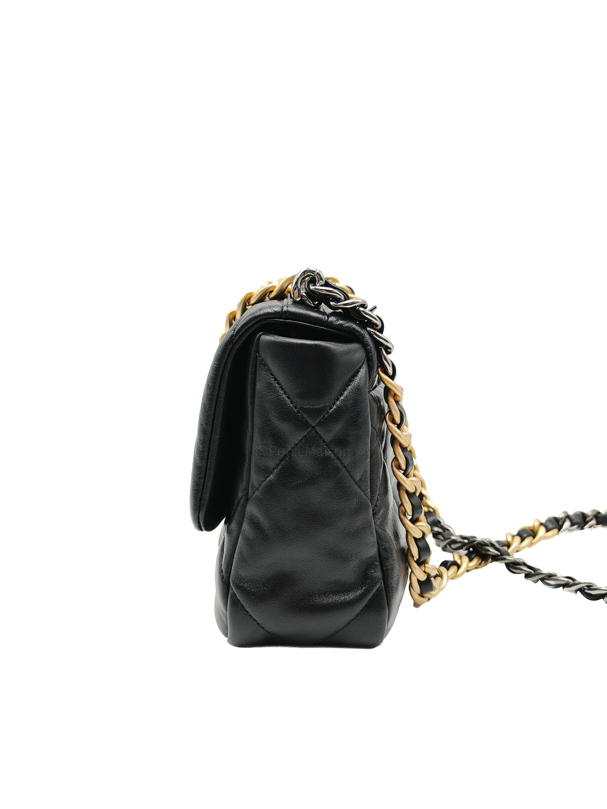 Chanel 19 Small in Black Quilted Lambskin Leather and Mixed Hardware (Microchip)