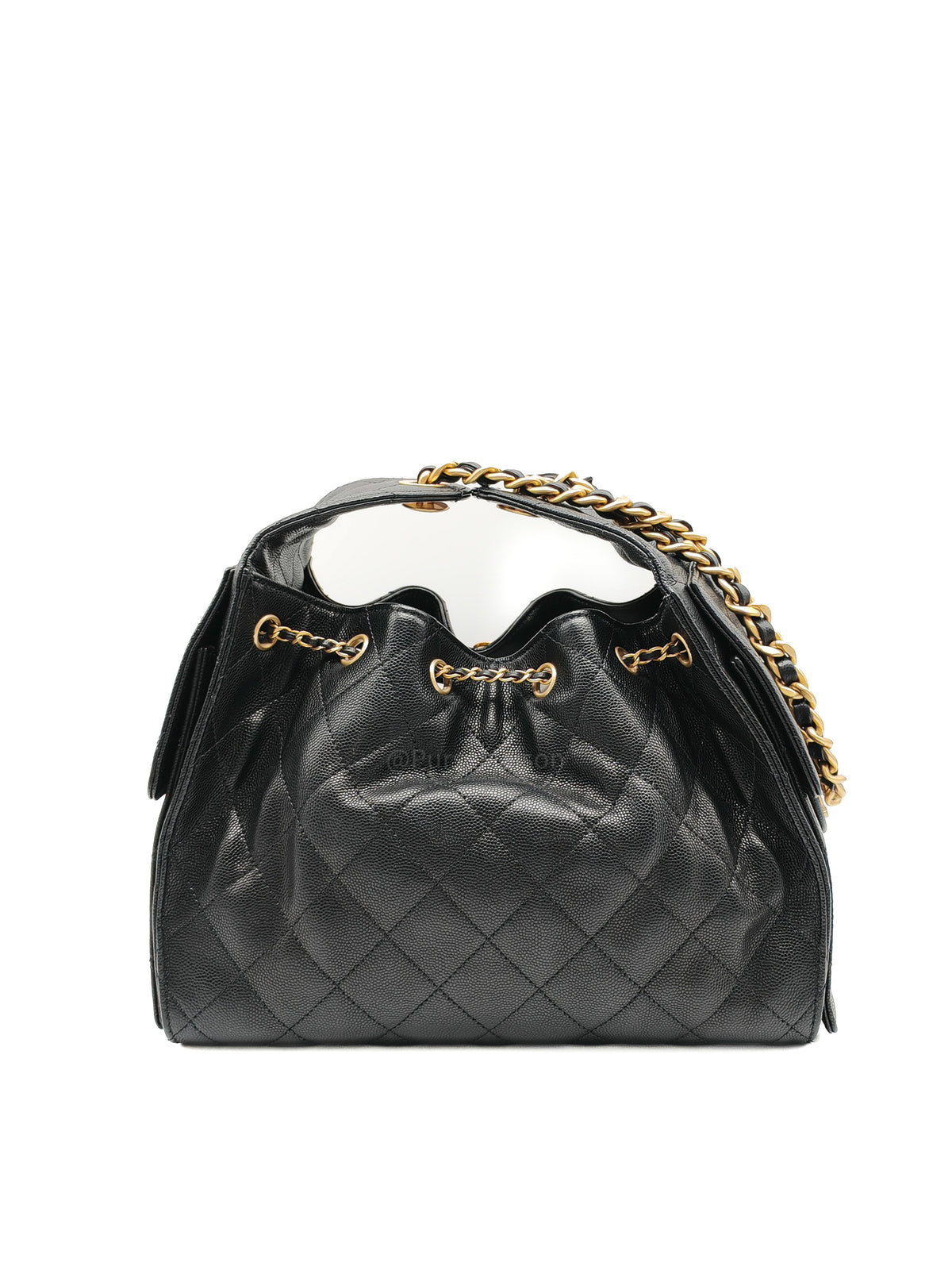 Chanel 25 Bag Small in Black Caviar Leather GHW Microchip K6-1H
