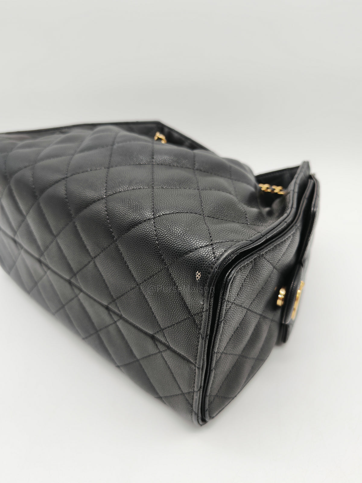 Chanel 25 Bag Small in Black Caviar Leather GHW Microchip K6-1H