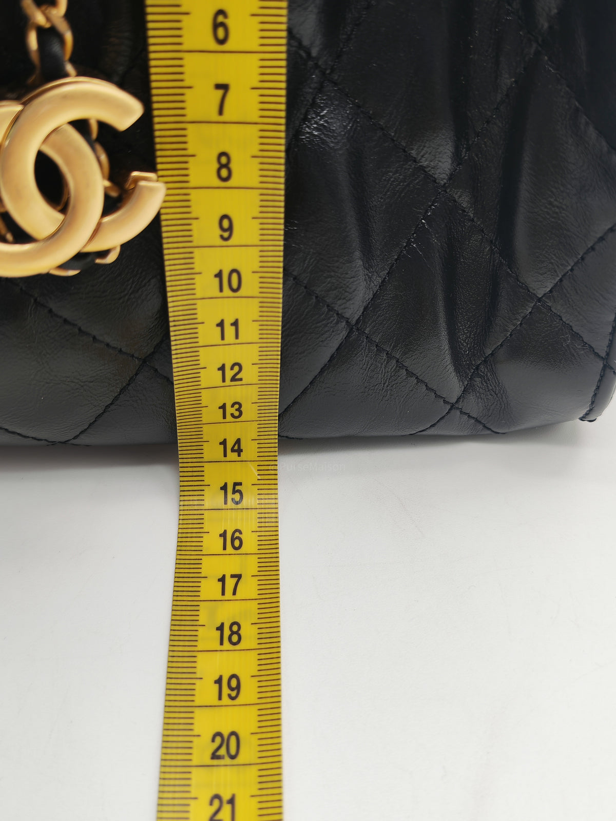 Chanel 25 Hobo Bag Mini in Black Shiny Calfskin Leather and  Mix Hardware Microchip