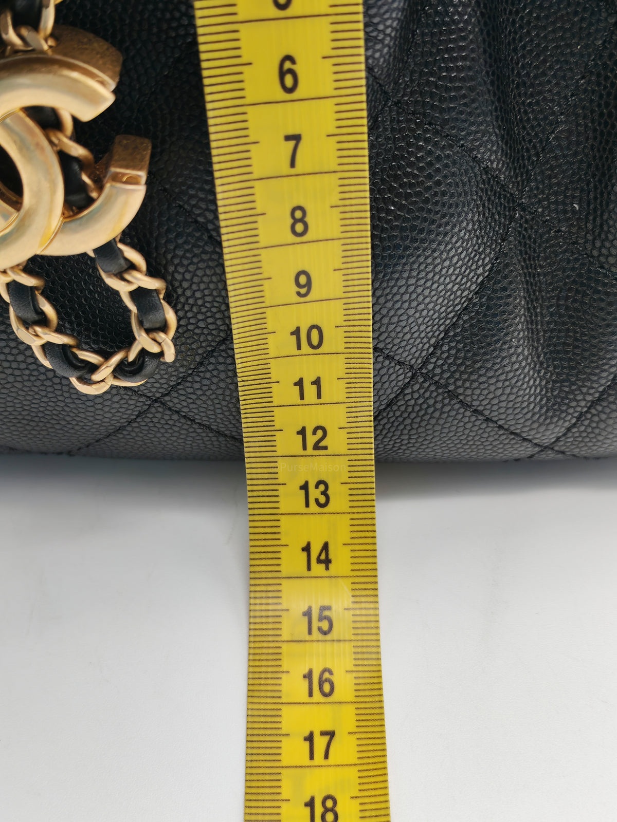Chanel 25 Hobo Bag Mini in Black Caviar Leather and Aged Gold Hardware Microchip (A2****70)