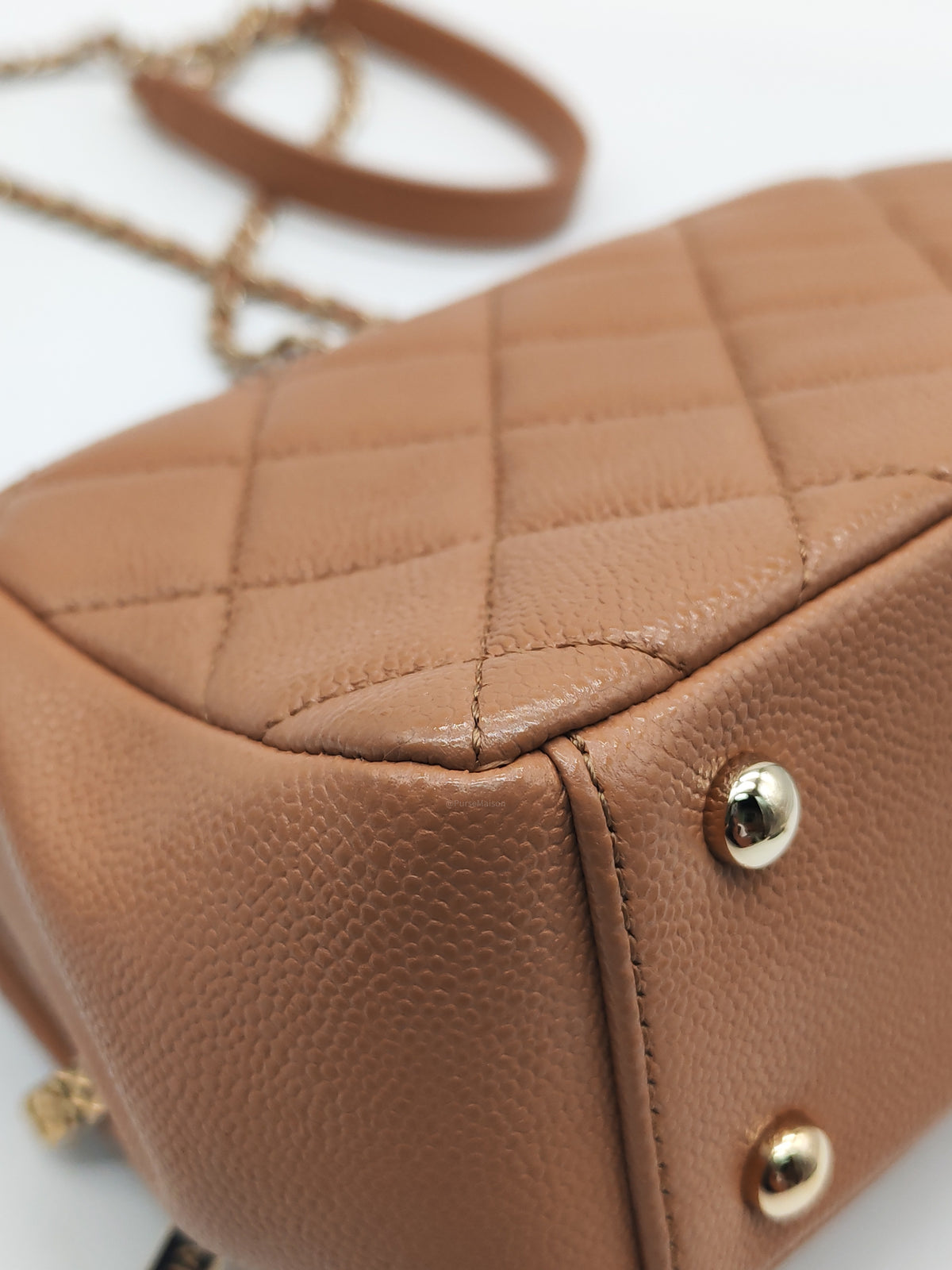Chanel Business Affinity Small in Caramel Caviar Leather Light Gold Hardware (Series 30)