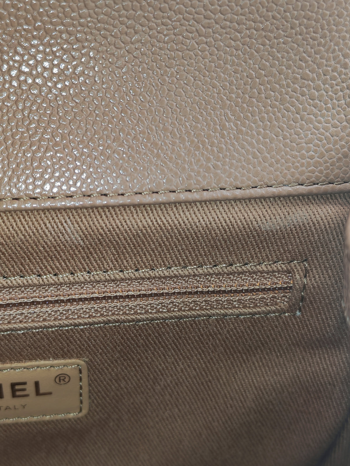 Chanel Business Affinity Small in Caramel Caviar Leather Light Gold Hardware (Series 30)