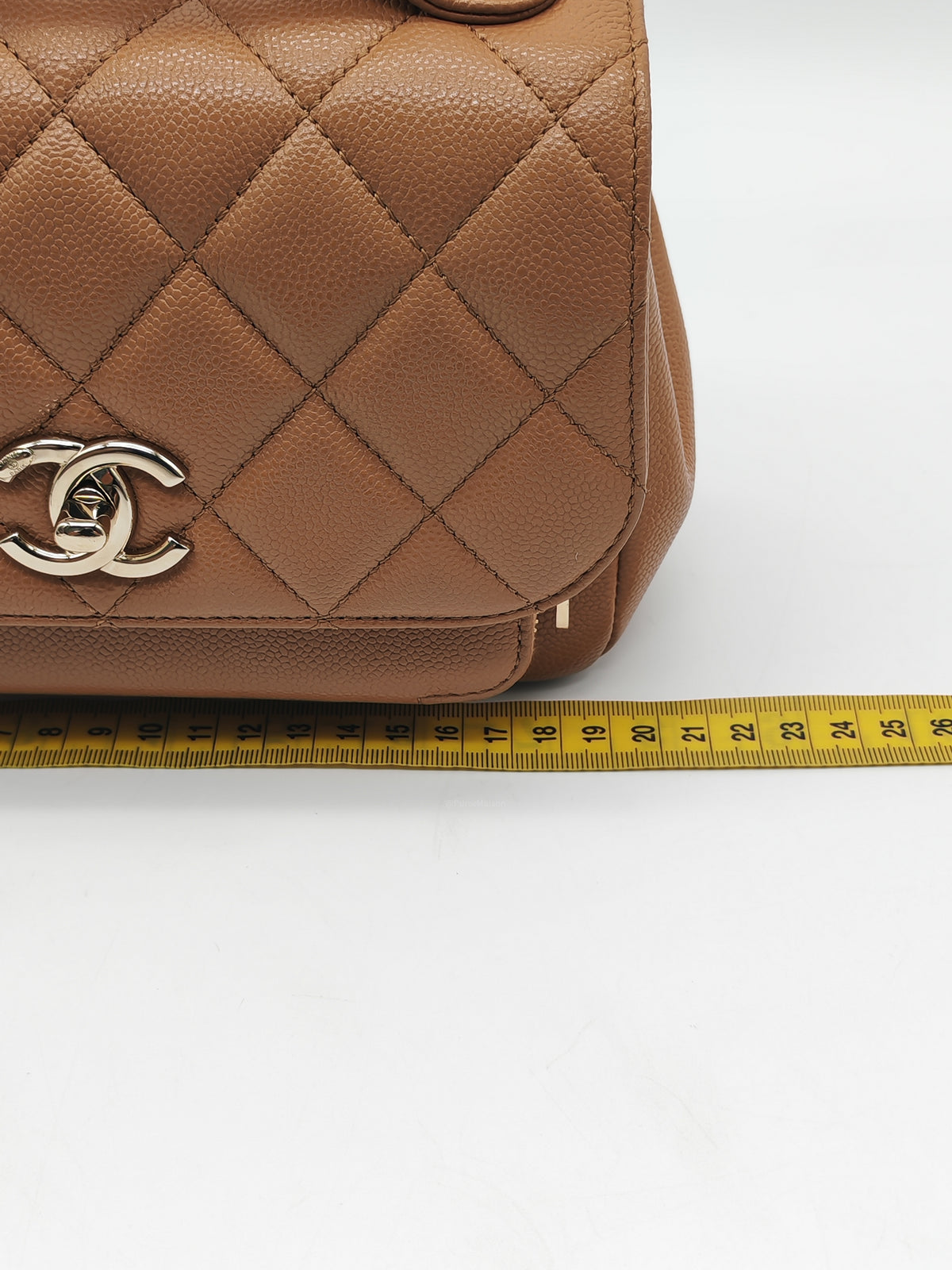 Chanel Business Affinity Small in Caramel Caviar Leather Light Gold Hardware (Series 30)