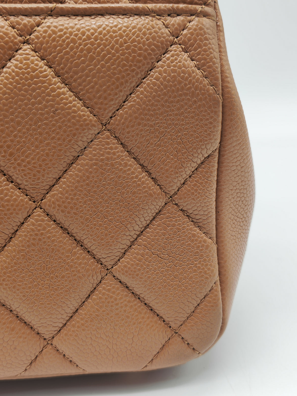 Chanel Business Affinity Small in Caramel Caviar Leather Light Gold Hardware (Series 30)
