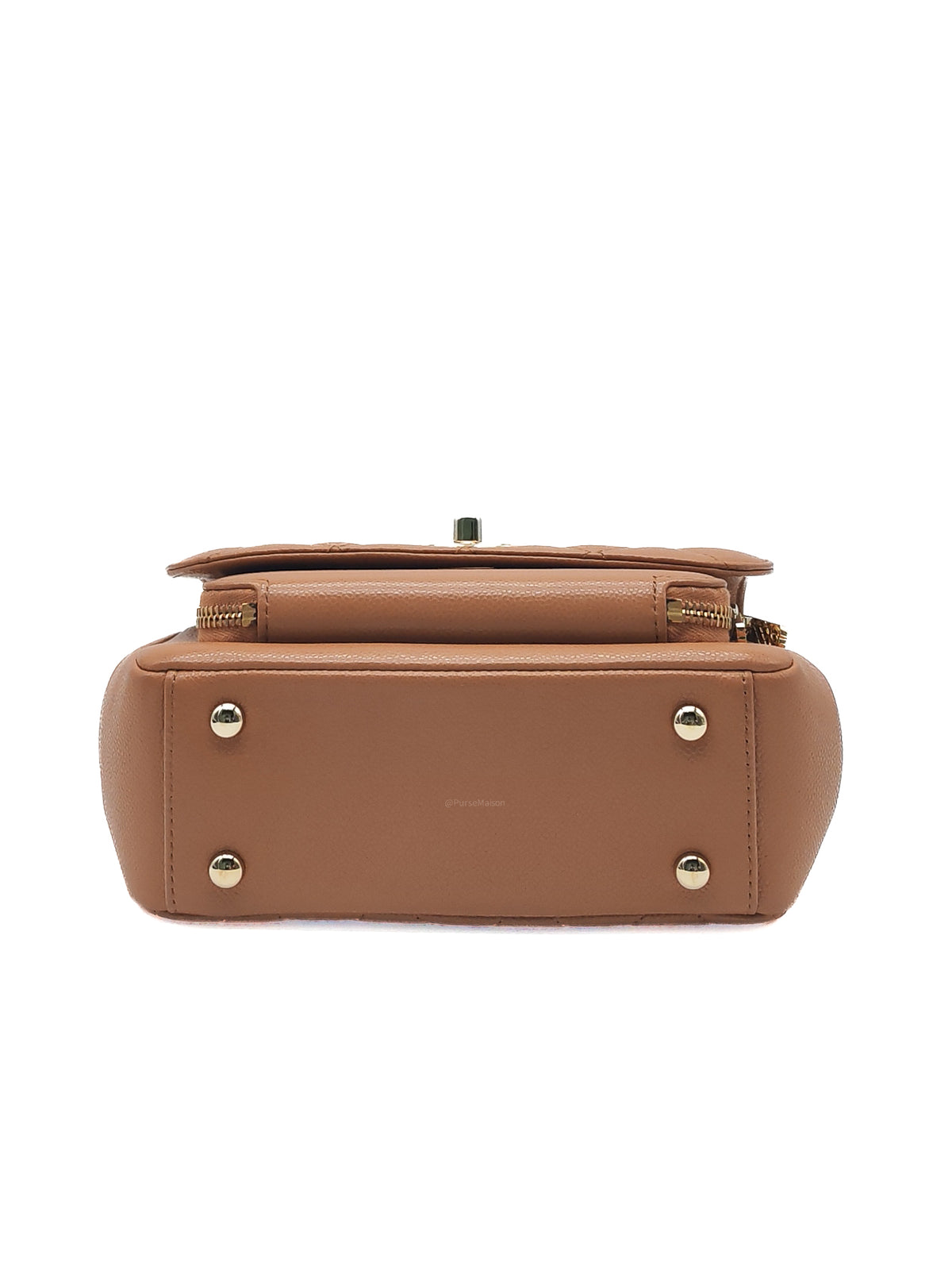 Chanel Business Affinity Small in Caramel Caviar Leather Light Gold Hardware (Series 30)