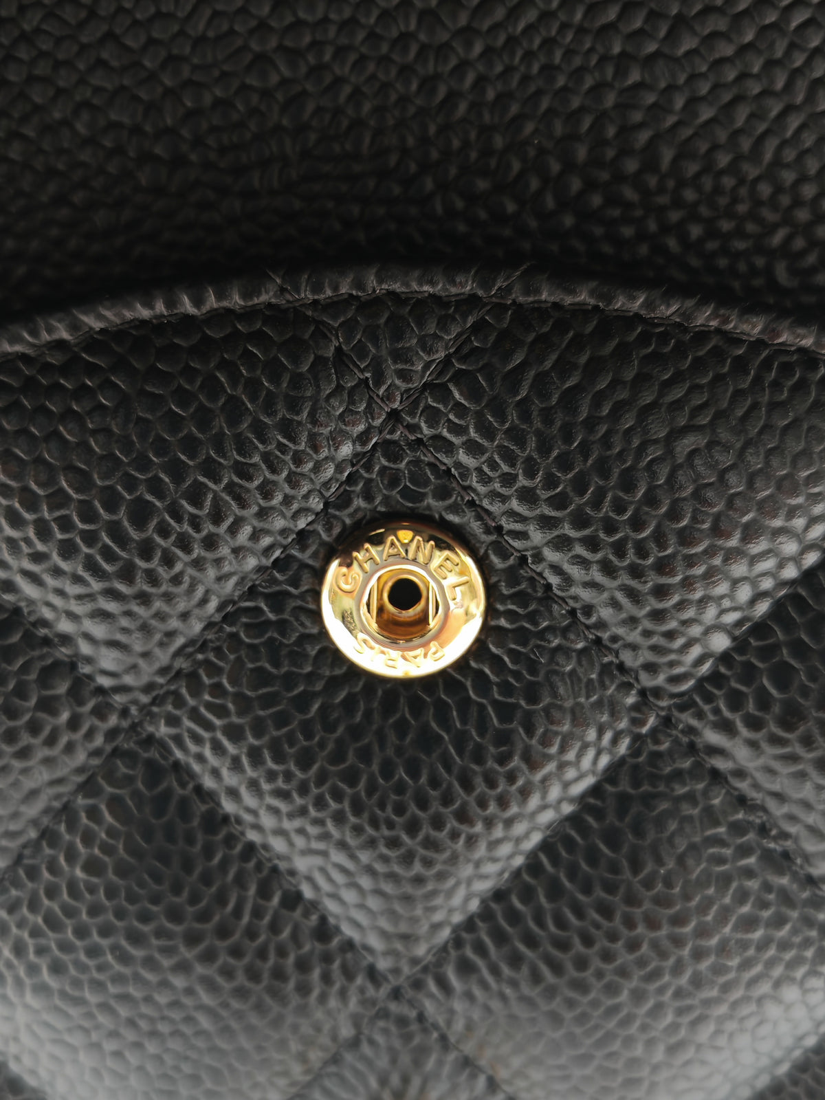 Chanel Classic Double Flap Jumbo in Black Quilted Caviar Leather and Gold Hardware Series 27