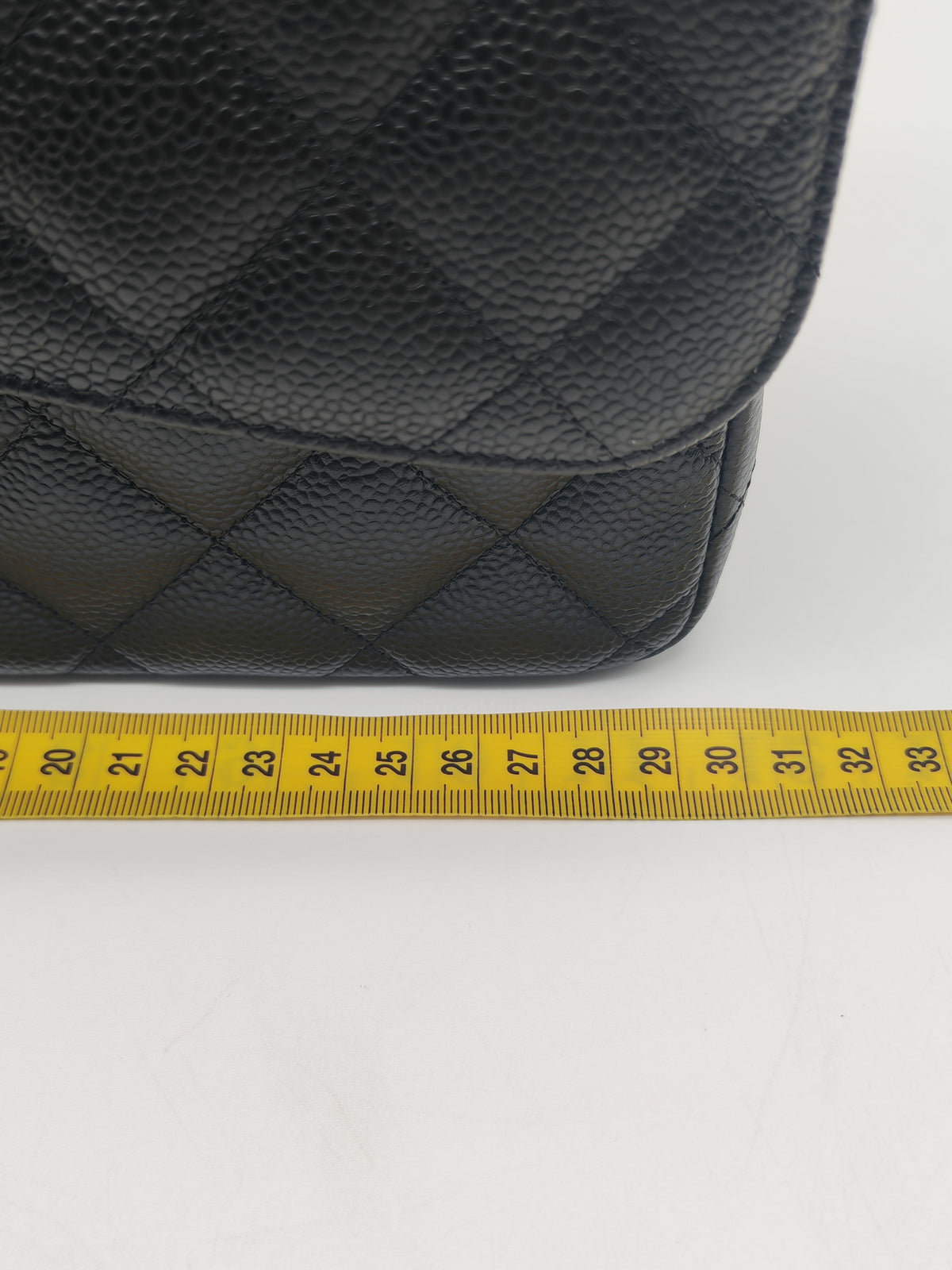 Chanel Classic Double Flap Jumbo in Black Quilted Caviar Leather and Gold Hardware Series 27