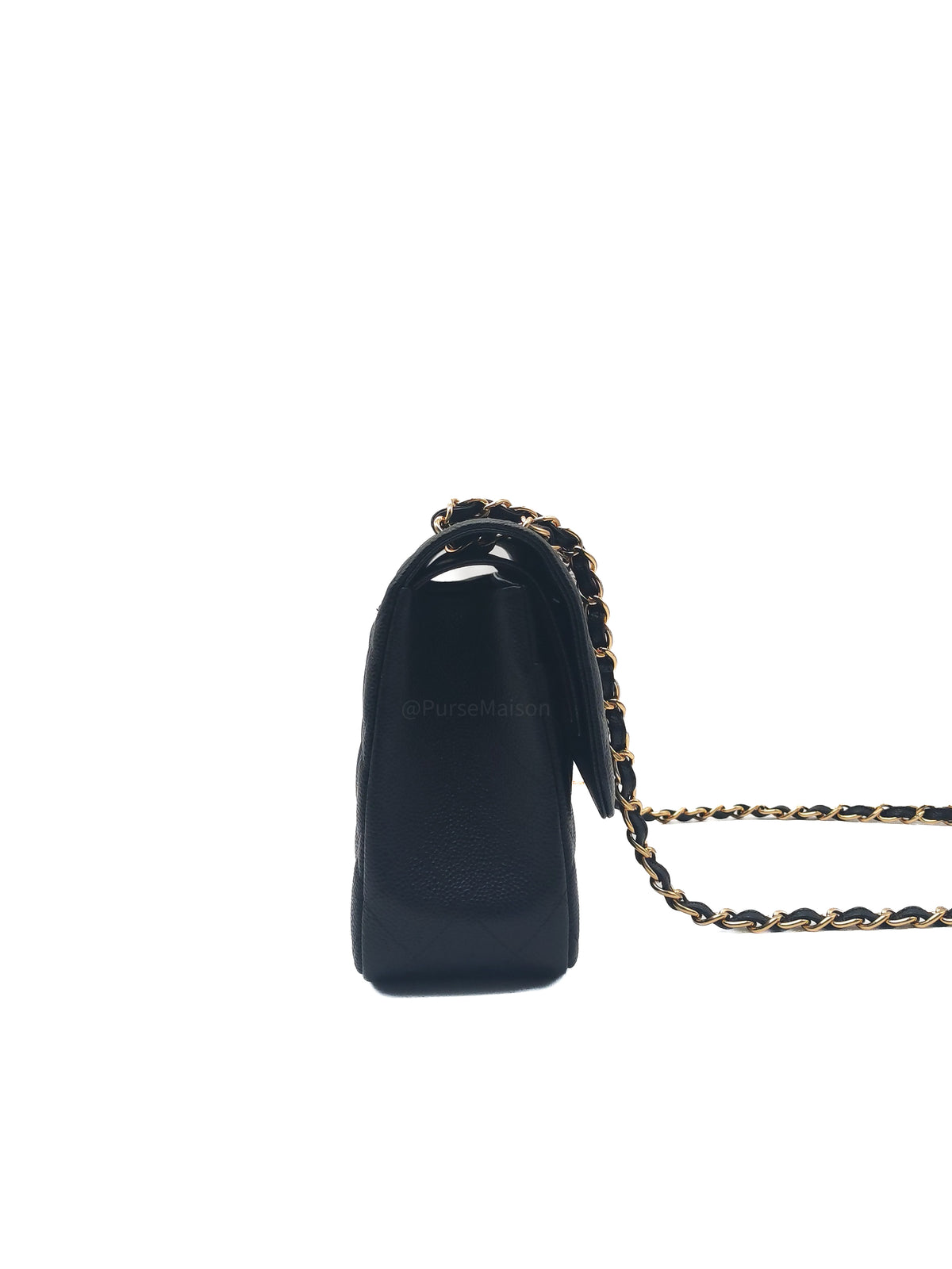 Chanel Classic Double Flap Jumbo in Black Quilted Caviar Leather and Gold Hardware Series 27