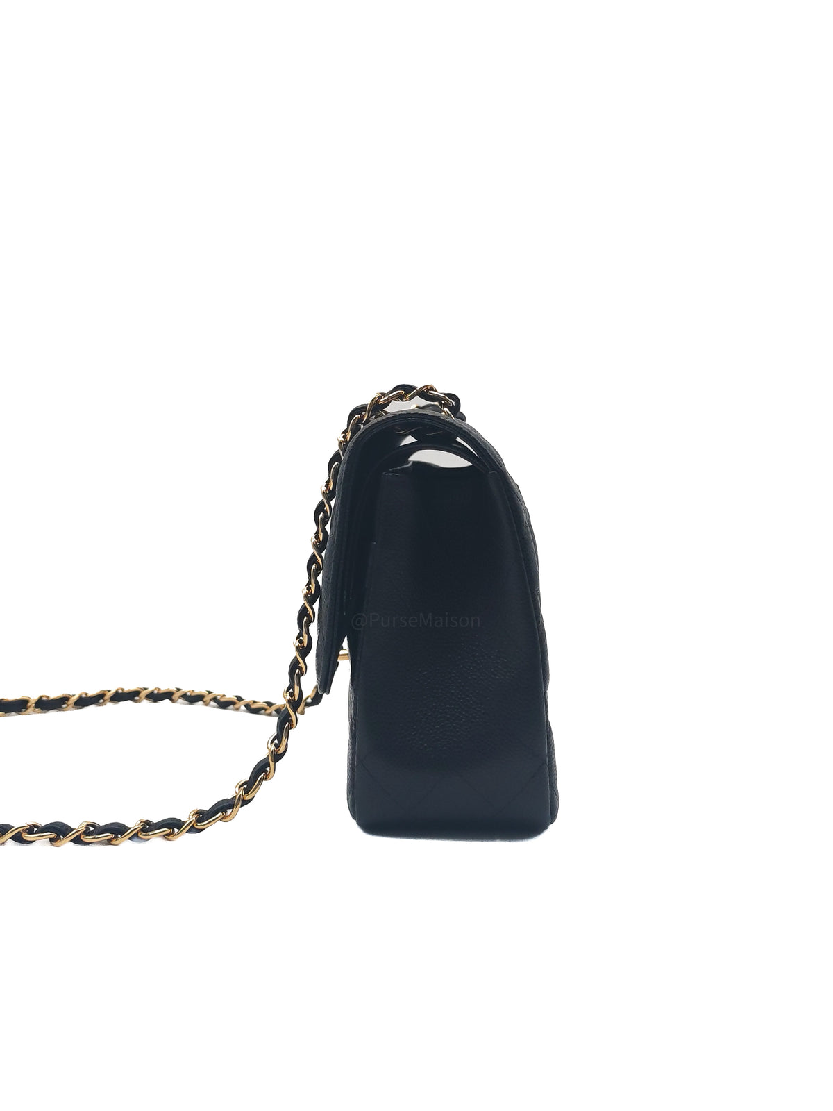 Chanel Classic Double Flap Jumbo in Black Quilted Caviar Leather and Gold Hardware Series 27