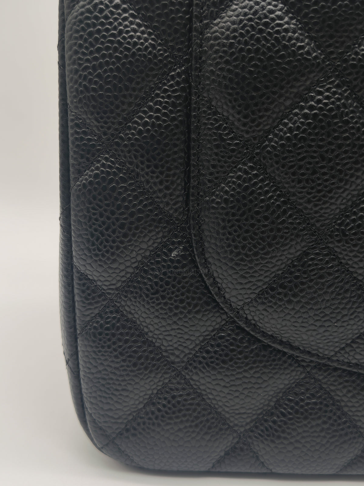 Chanel Classic Double Flap Jumbo in Black Quilted Caviar Leather and Gold Hardware Series 27