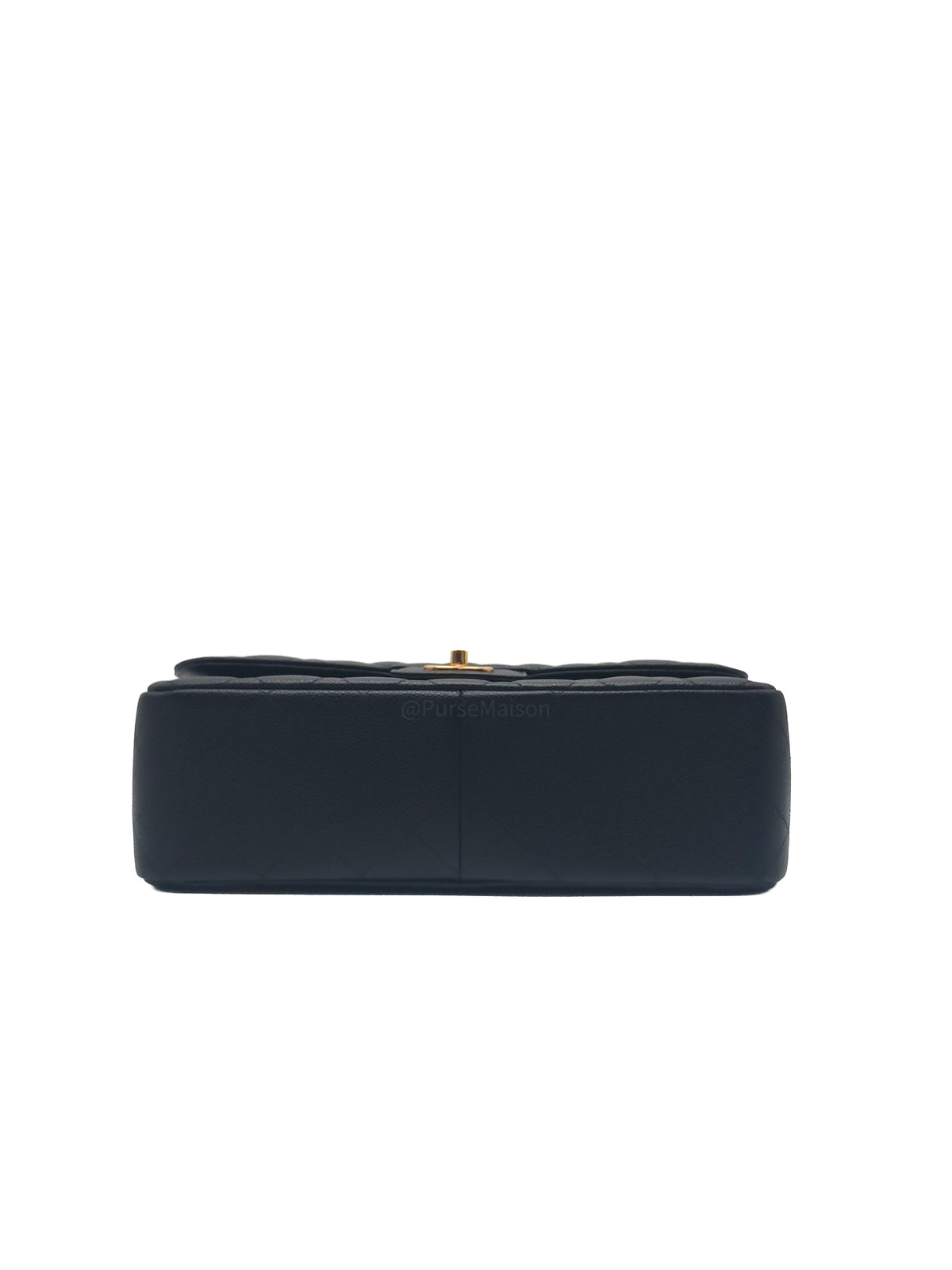 Chanel Classic Double Flap Jumbo in Black Quilted Caviar Leather and Gold Hardware Series 27