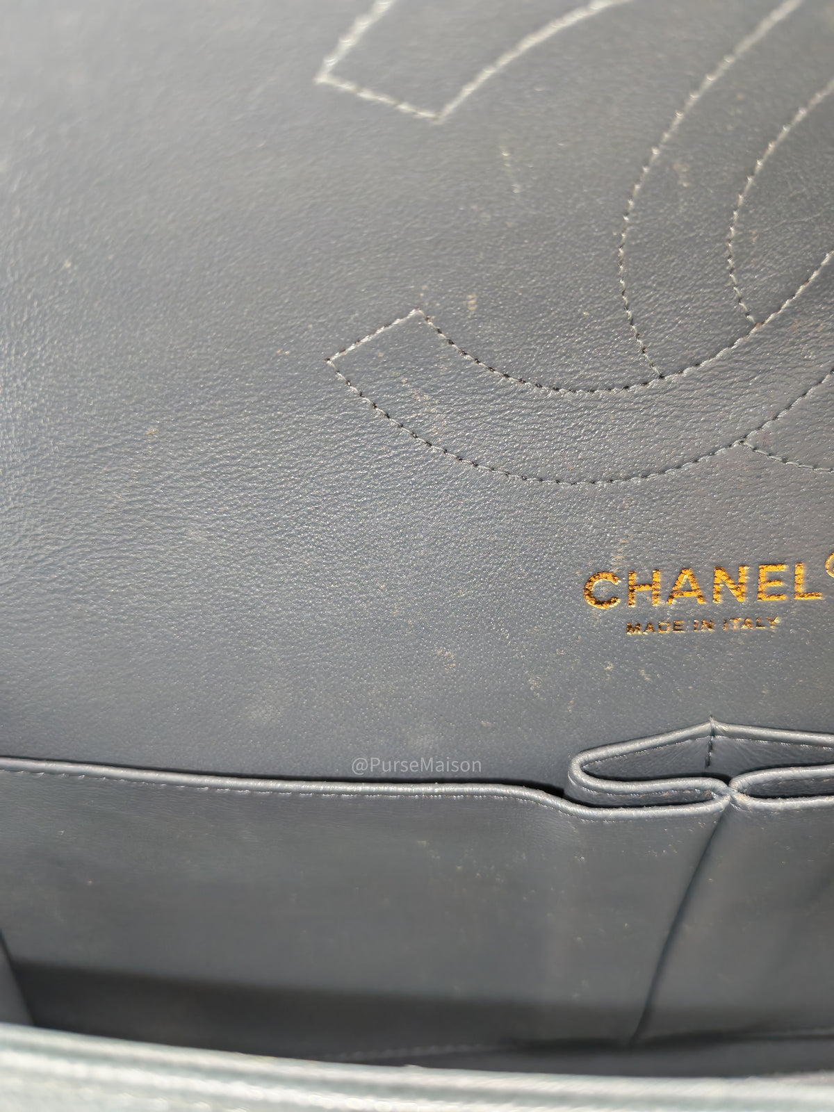 Chanel Classic Double Flap in Dark Gray Caviar Leather Gold Hardware (Series 26)
