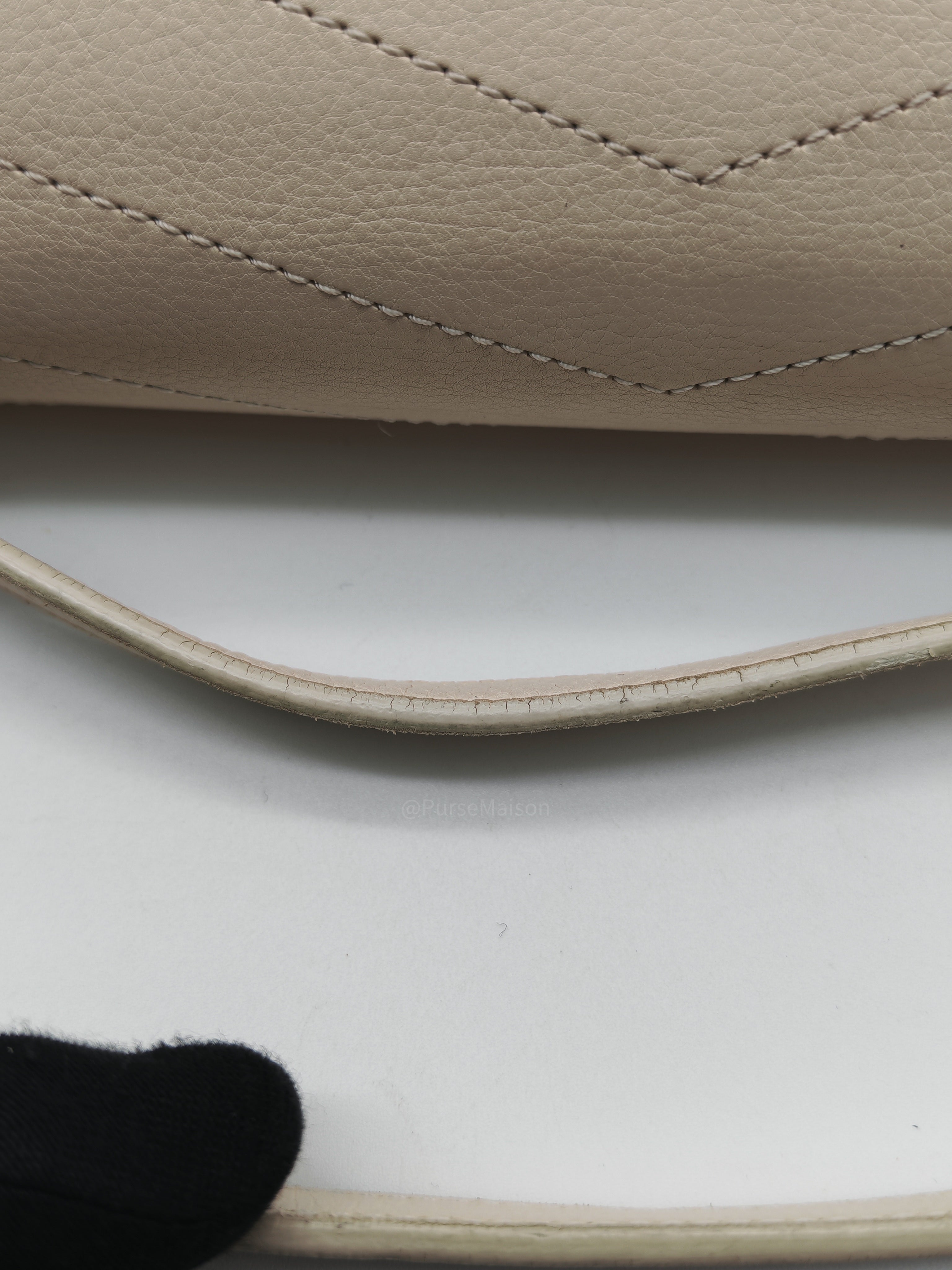 Chanel Envelope Flap Bag in White Chevron Calfskin Leather and Gold Hardware Series 27