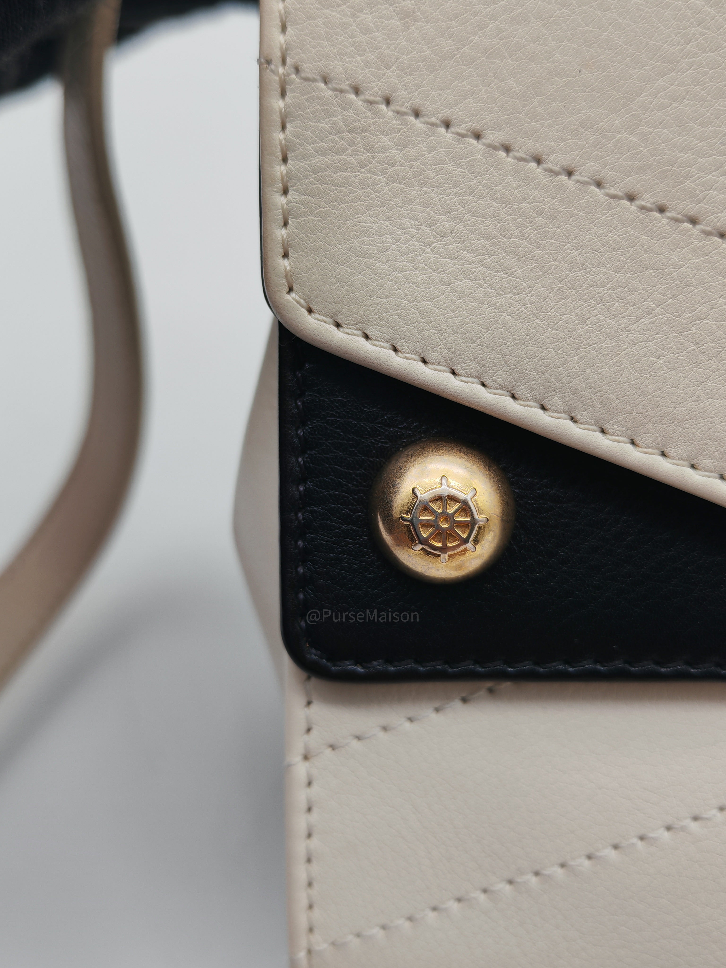 Chanel Envelope Flap Bag in White Chevron Calfskin Leather and Gold Hardware Series 27