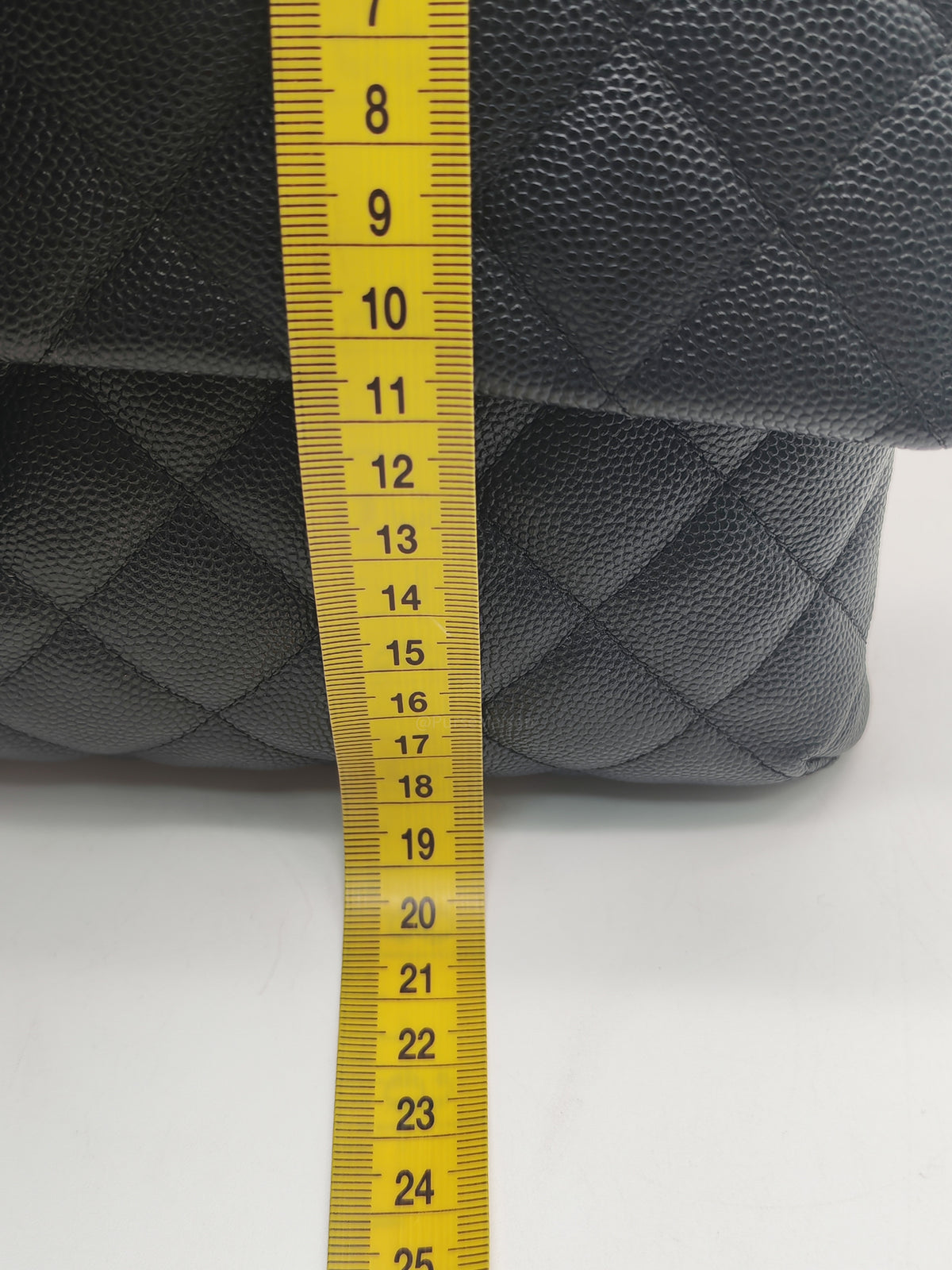 Chanel Classic Flap Clutch in Black Quilted Caviar Leather and Silver Hardware Series 26