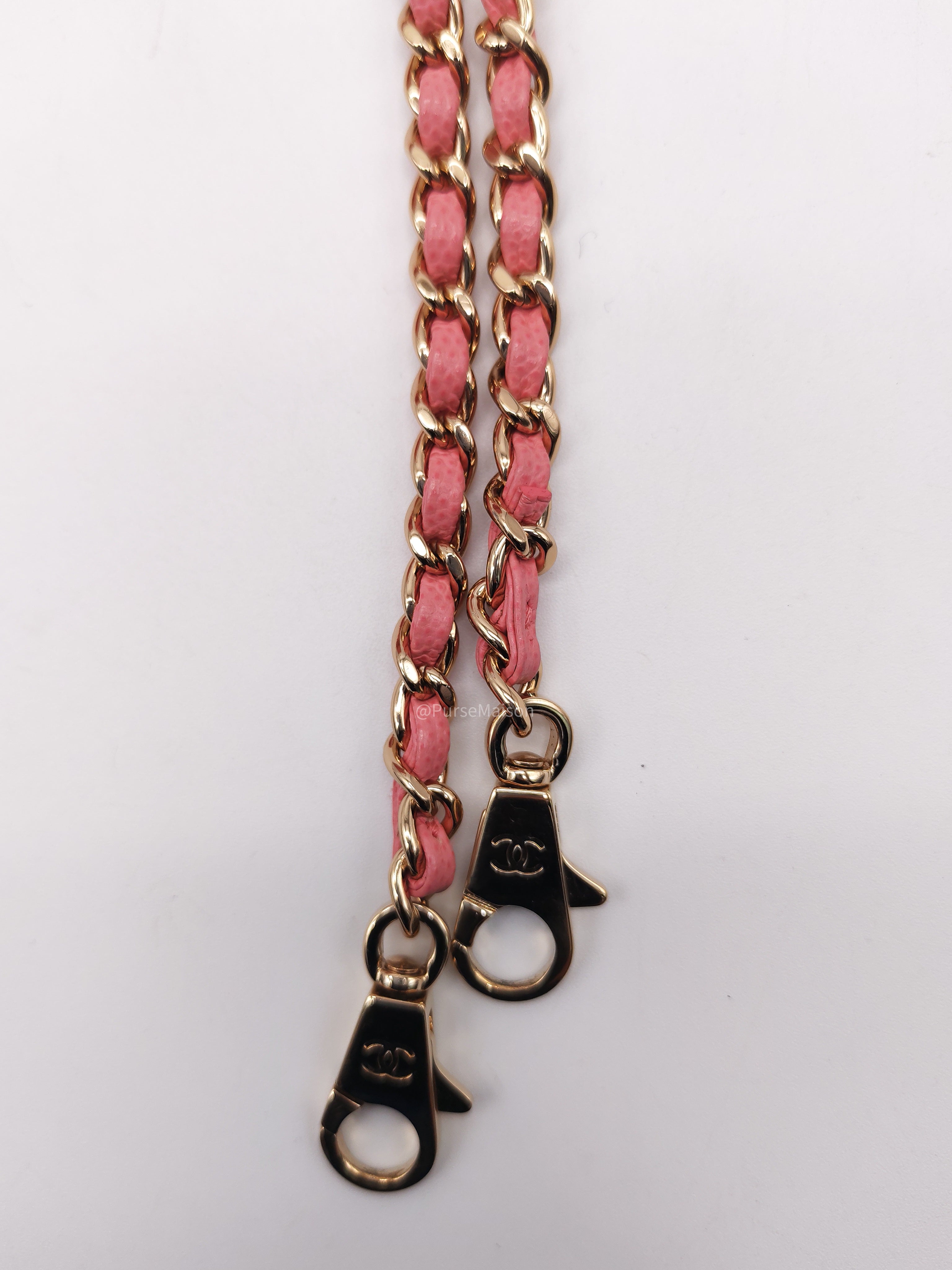Chanel Coco Handle Small in Pink Chevron Quilted Caviar Leather and Light Gold Hardware Series 29