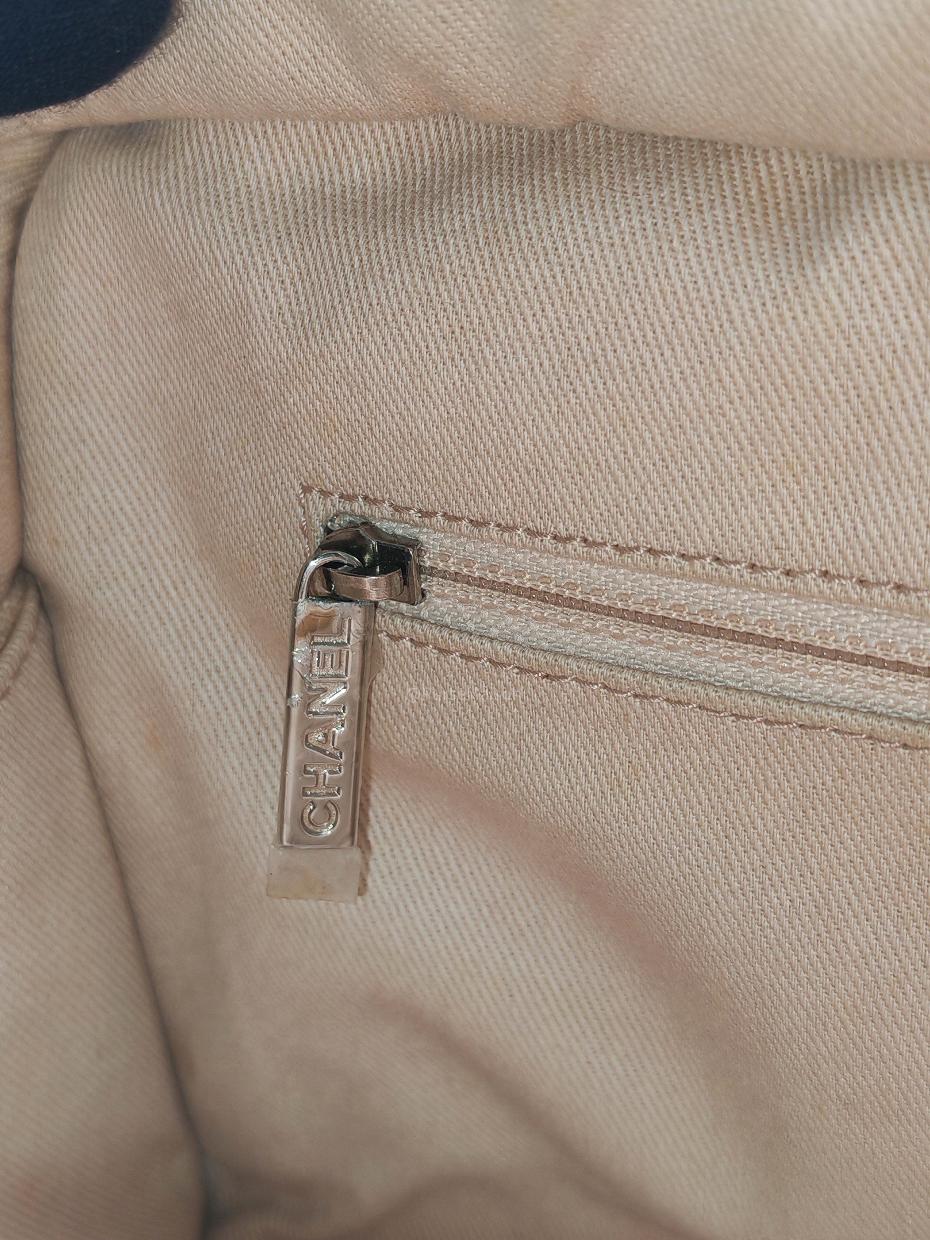 Chanel Deauville Bowling Bag Small in Pink Canvas Silver Hardware (Series 20)
