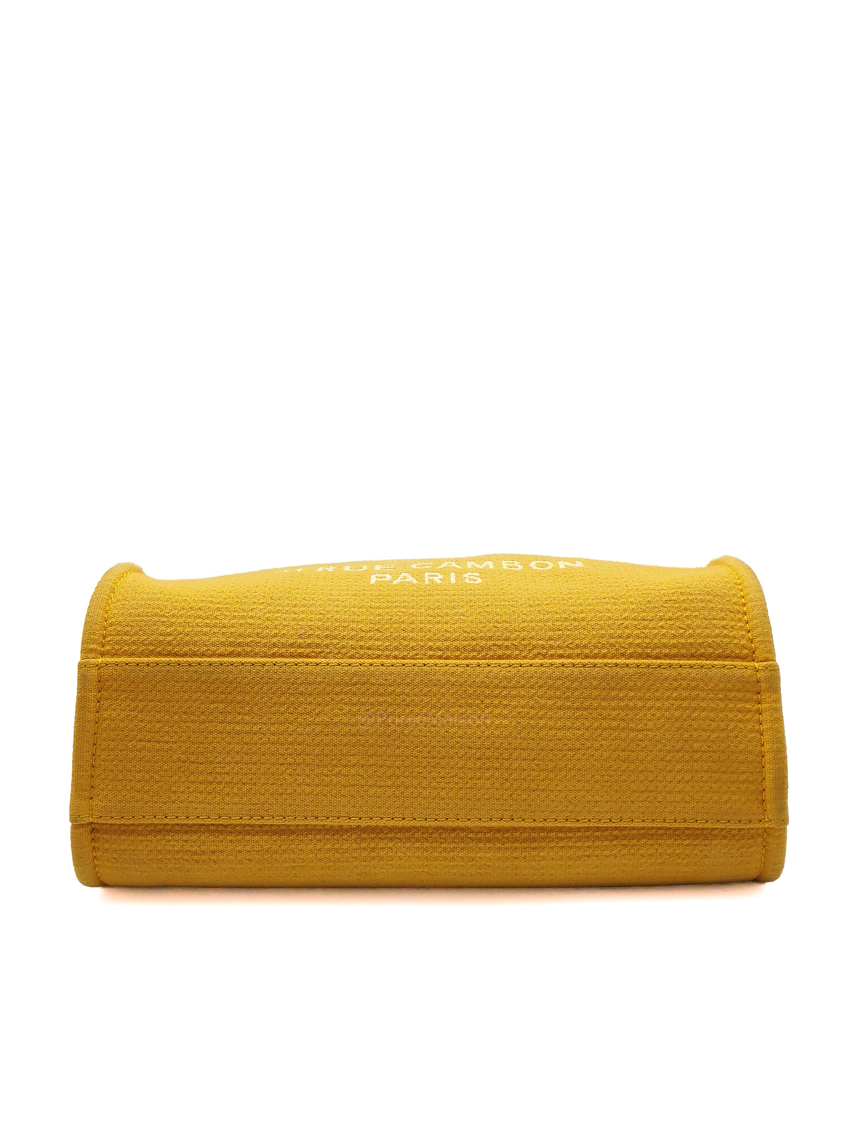 Chanel Deauville Tote Bag in Vibrant Yellow Mixed Fibers and Light Gold Hardware Microchip | Purse Maison Luxury Bags Shop
