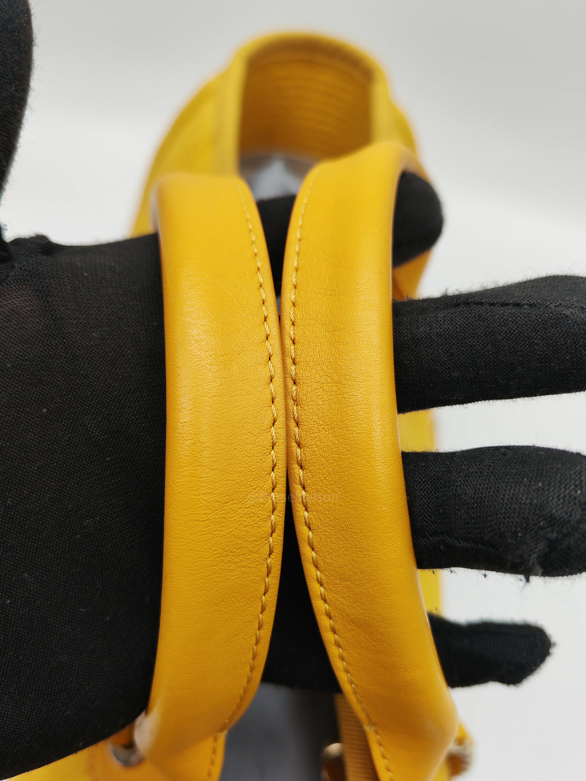 Chanel Deauville Tote Bag in Vibrant Yellow Mixed Fibers and Light Gold Hardware Microchip | Purse Maison Luxury Bags Shop