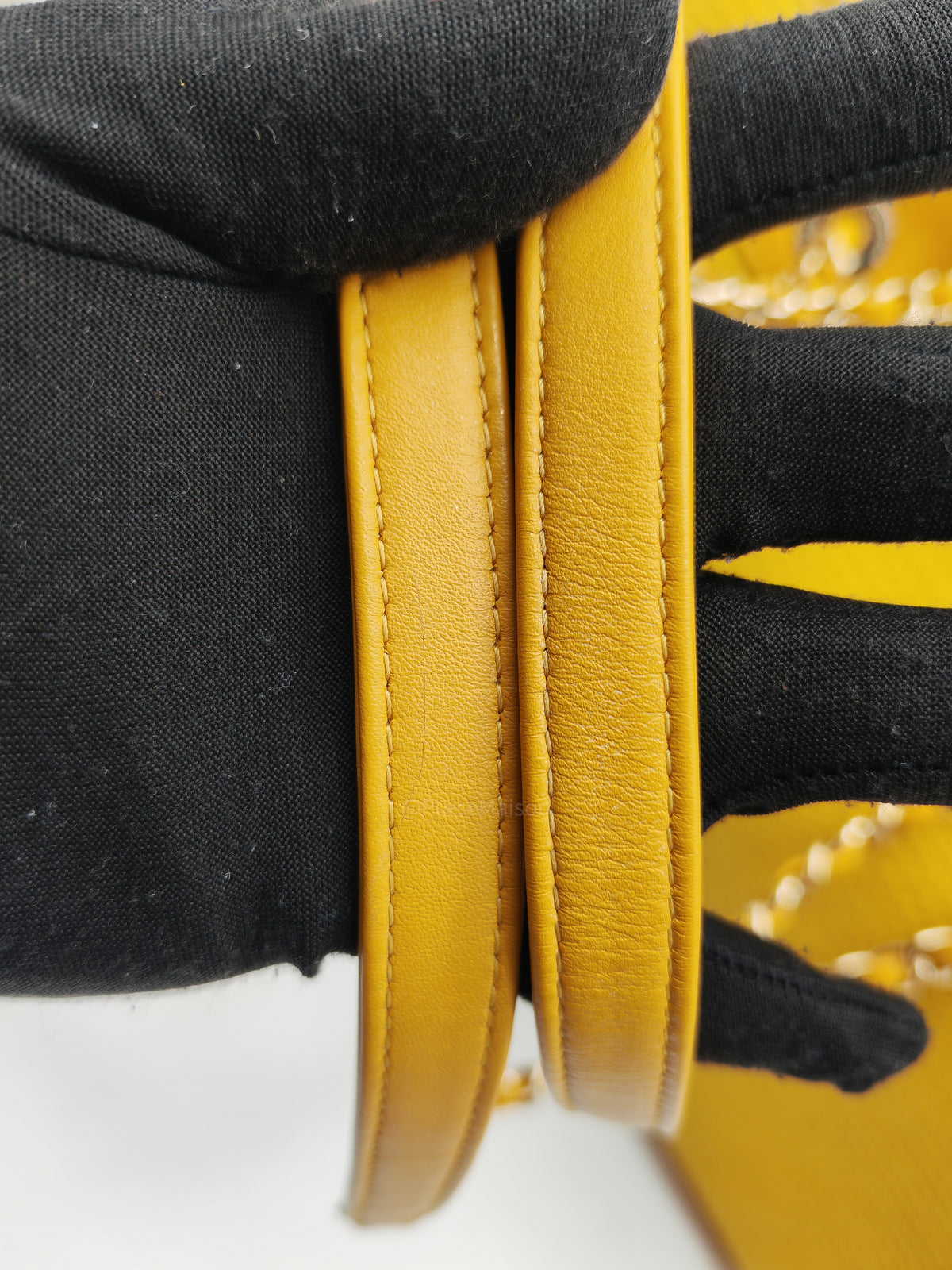 Chanel Deauville Tote Bag in Vibrant Yellow Mixed Fibers and Light Gold Hardware Microchip | Purse Maison Luxury Bags Shop