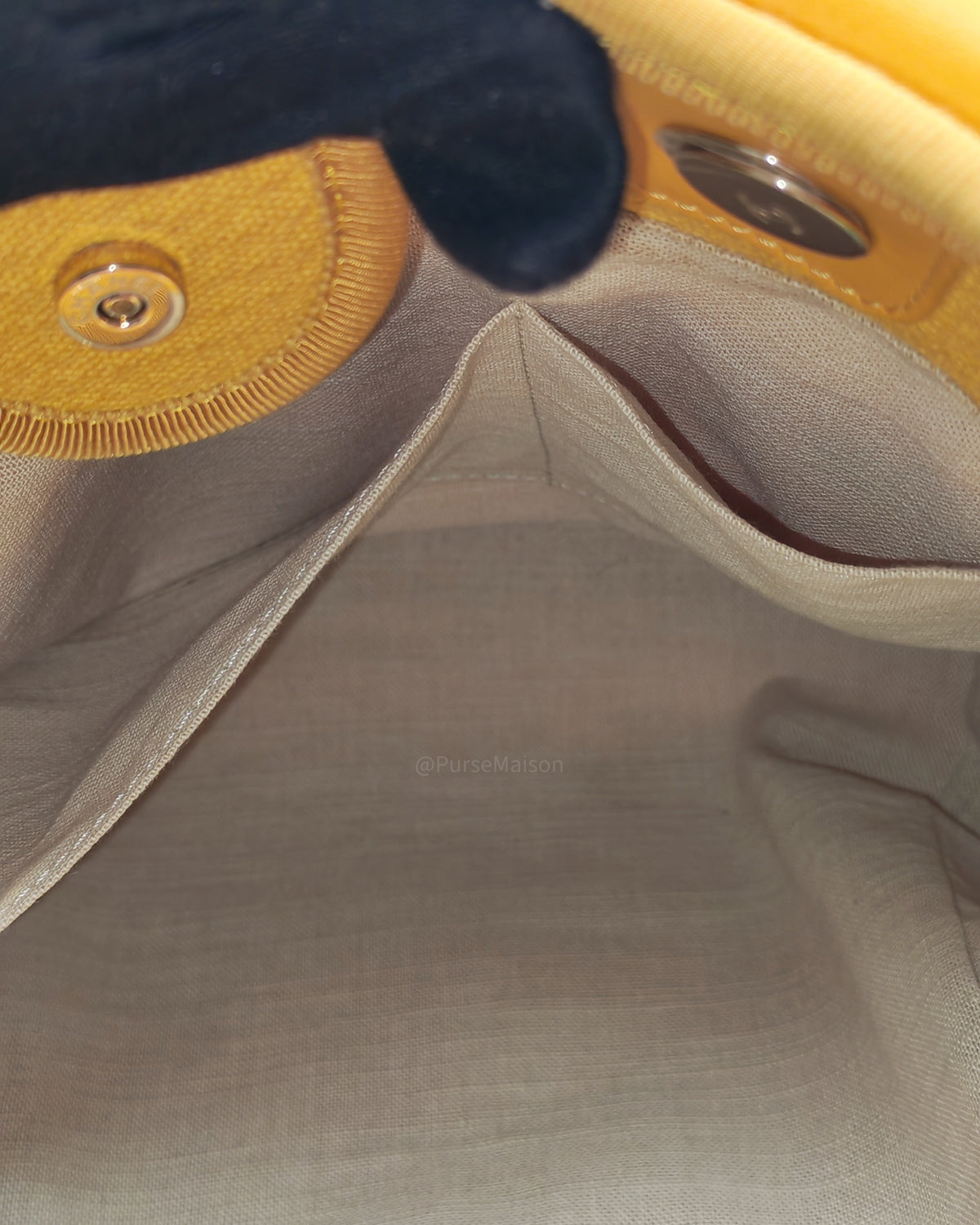 Chanel Deauville Tote Bag in Vibrant Yellow Mixed Fibers and Light Gold Hardware Microchip | Purse Maison Luxury Bags Shop