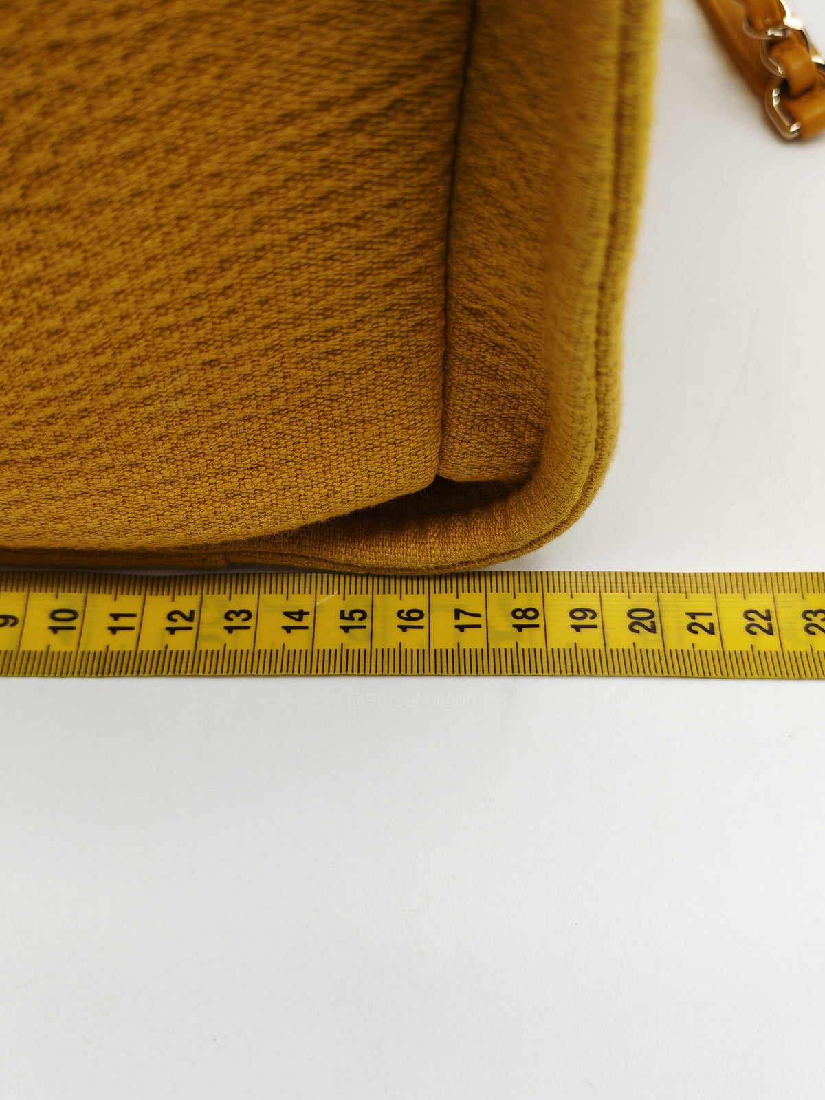 Chanel Deauville Tote Bag in Vibrant Yellow Mixed Fibers and Light Gold Hardware Microchip | Purse Maison Luxury Bags Shop