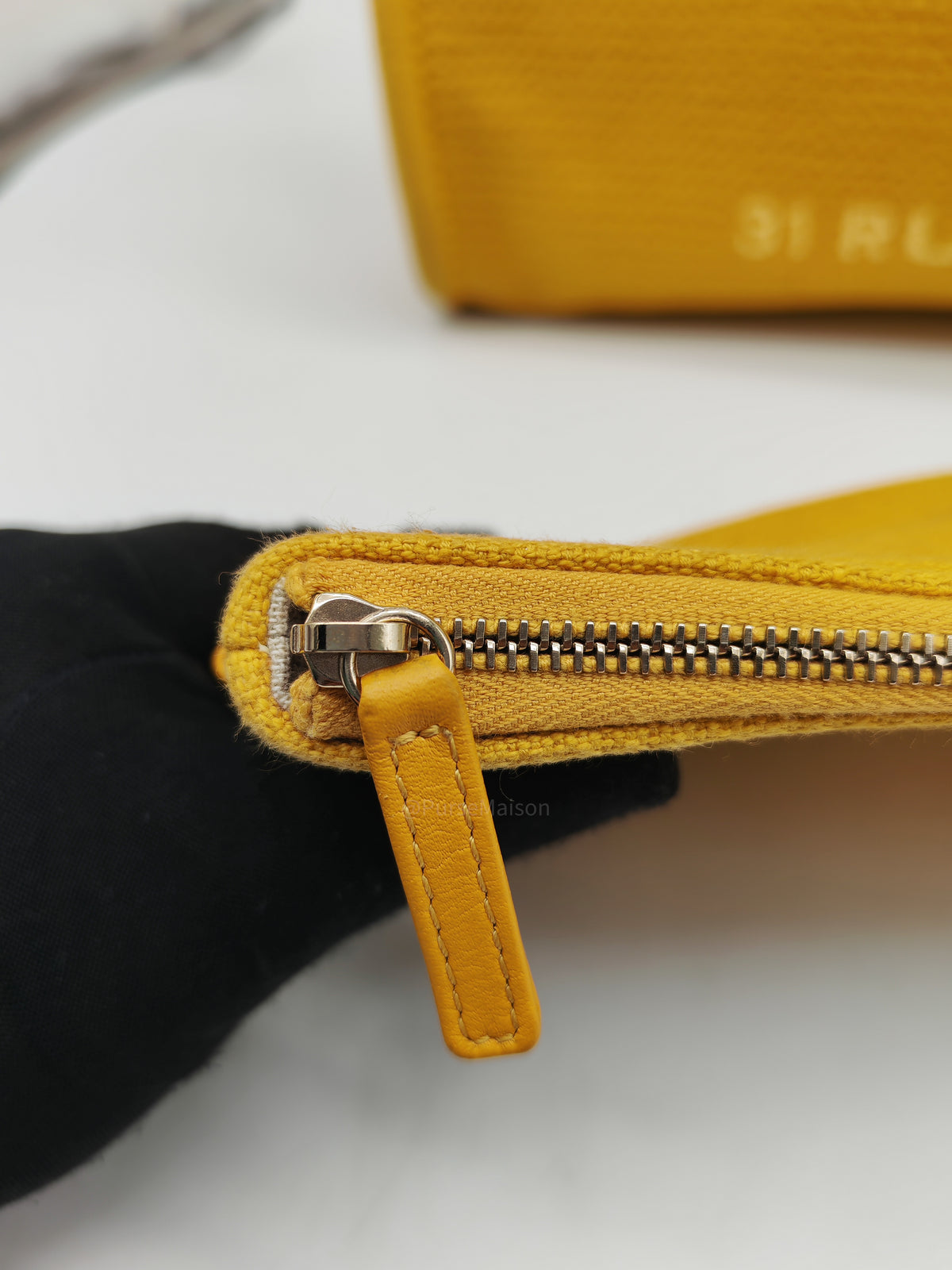 Chanel Deauville Tote Bag in Vibrant Yellow Mixed Fibers and Light Gold Hardware Microchip | Purse Maison Luxury Bags Shop