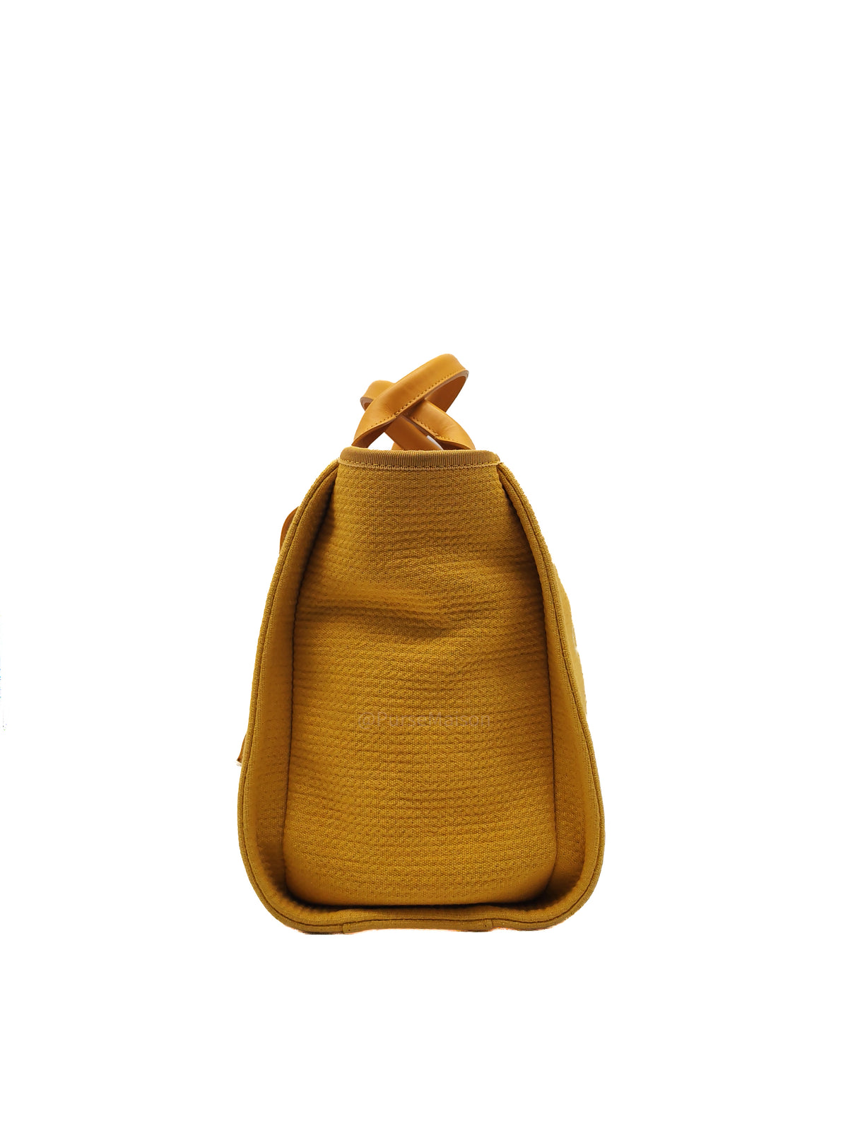 Chanel Deauville Tote Bag in Vibrant Yellow Mixed Fibers and Light Gold Hardware Microchip | Purse Maison Luxury Bags Shop