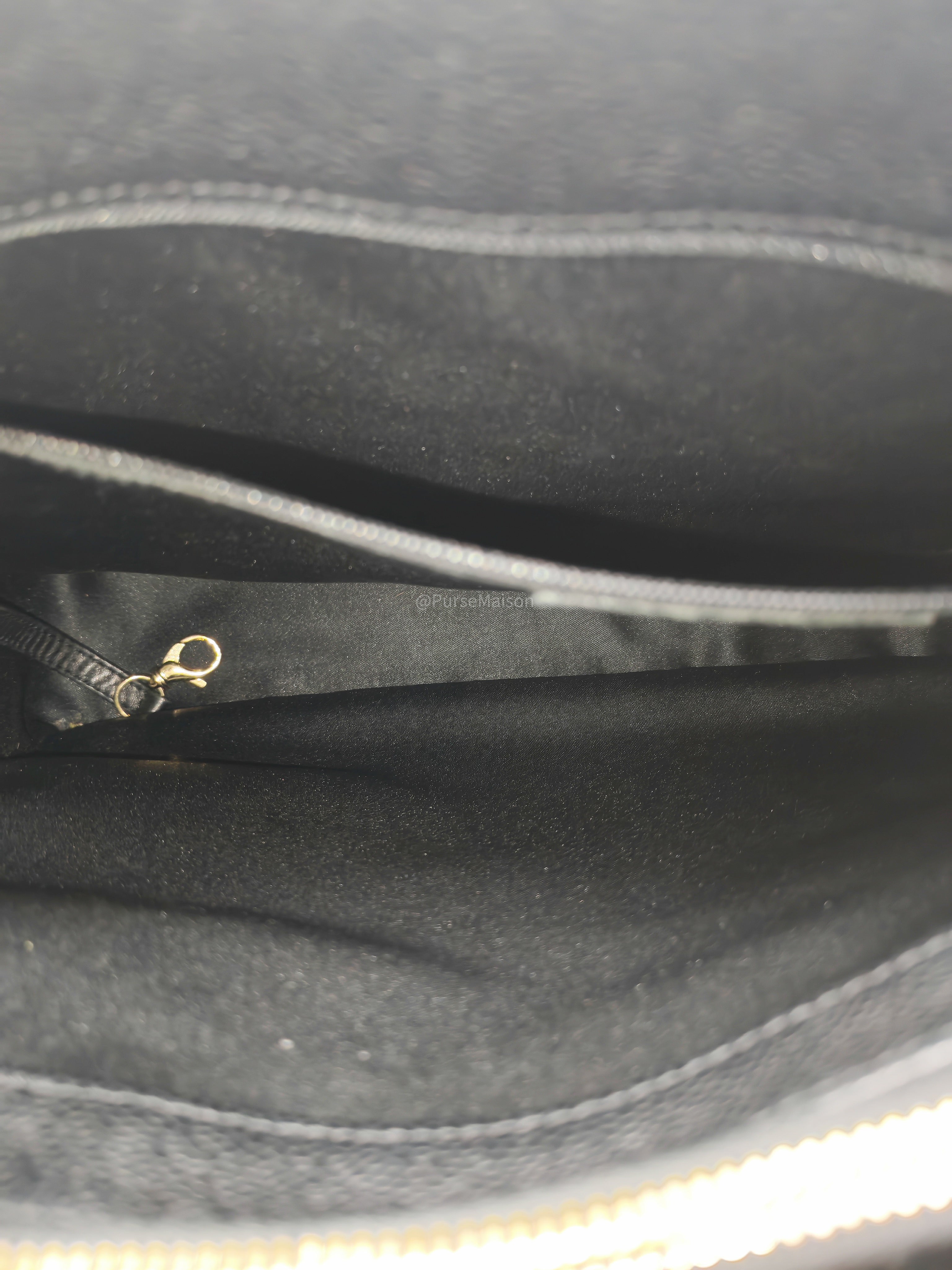 Chanel Grand Shopping Tote (GST) in Black Quilted Caviar Leather and Gold Hardware Series 13