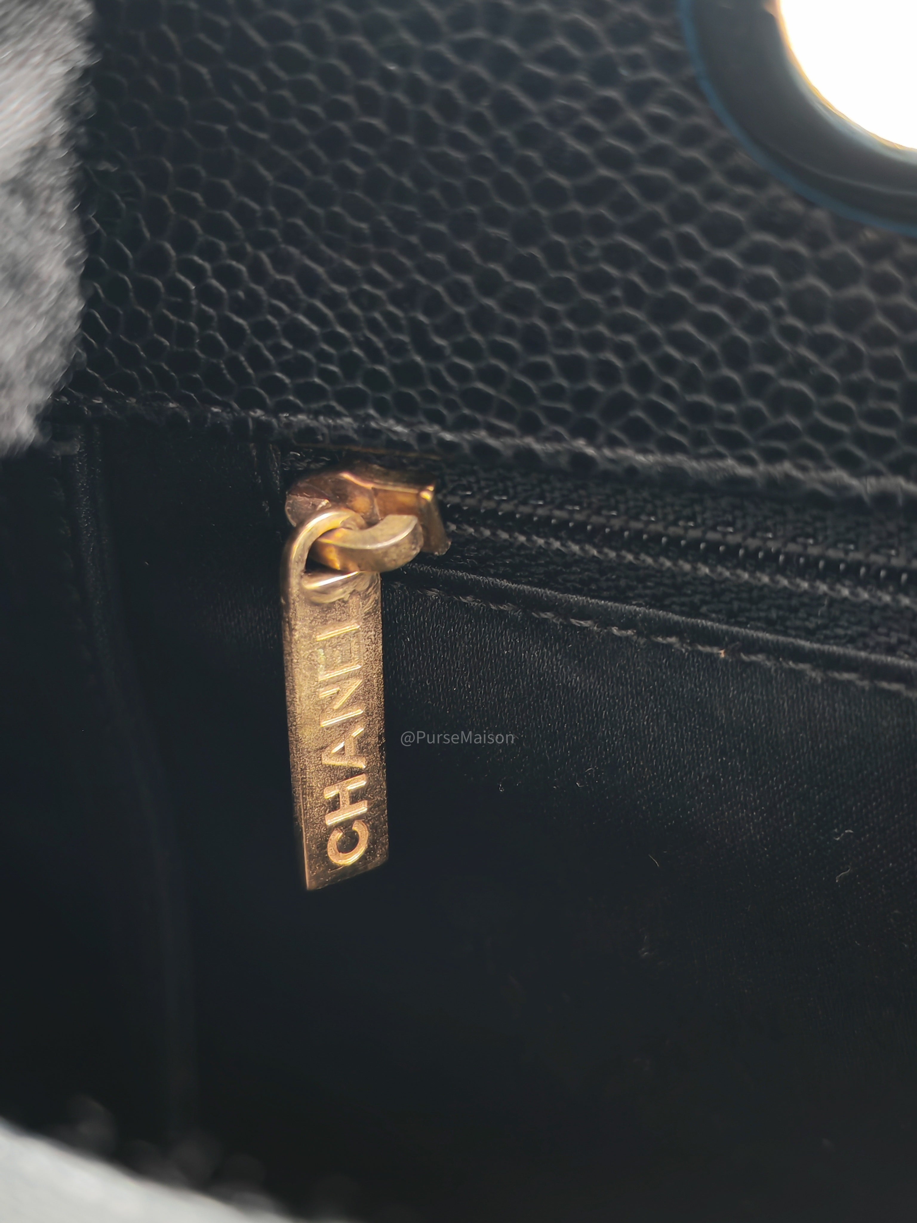 Chanel Grand Shopping Tote Bag (GST) in Black Quilted Caviar Leather Gold Hardware (Series 19****53)