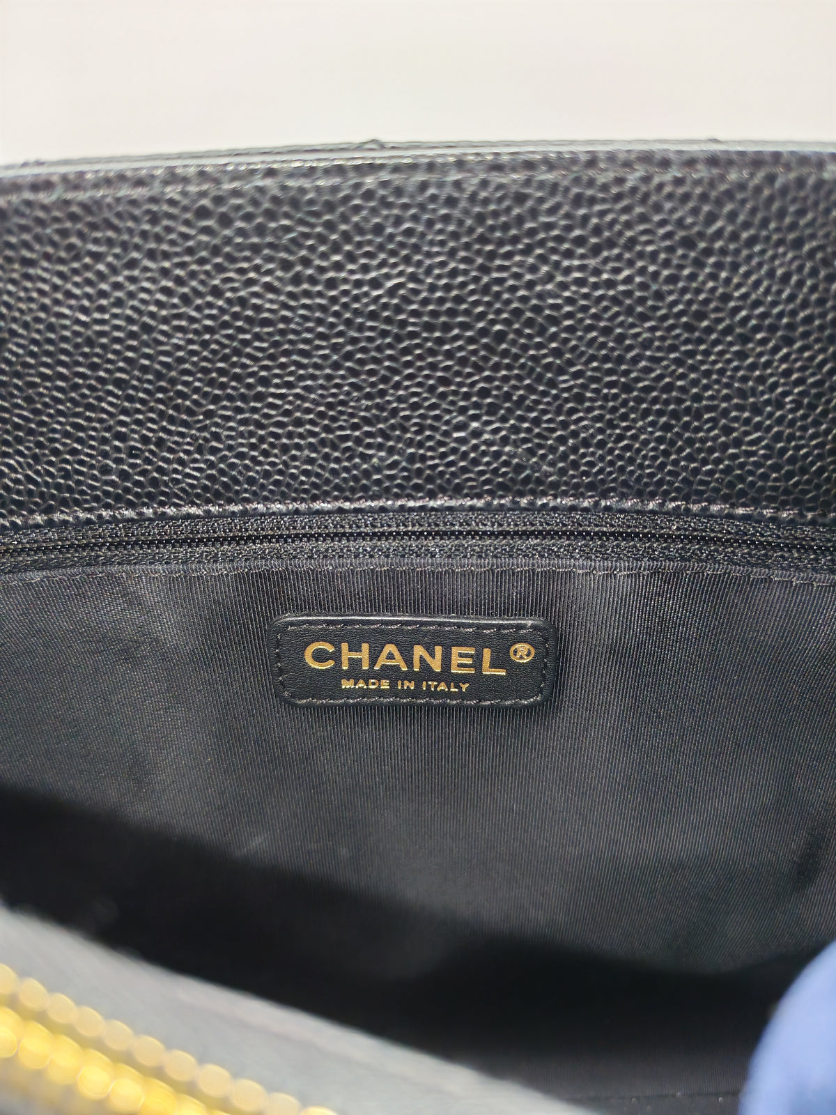 Chanel Grand Shopping Tote (GST) in Black Caviar Leather and Gold Hardware Series 13