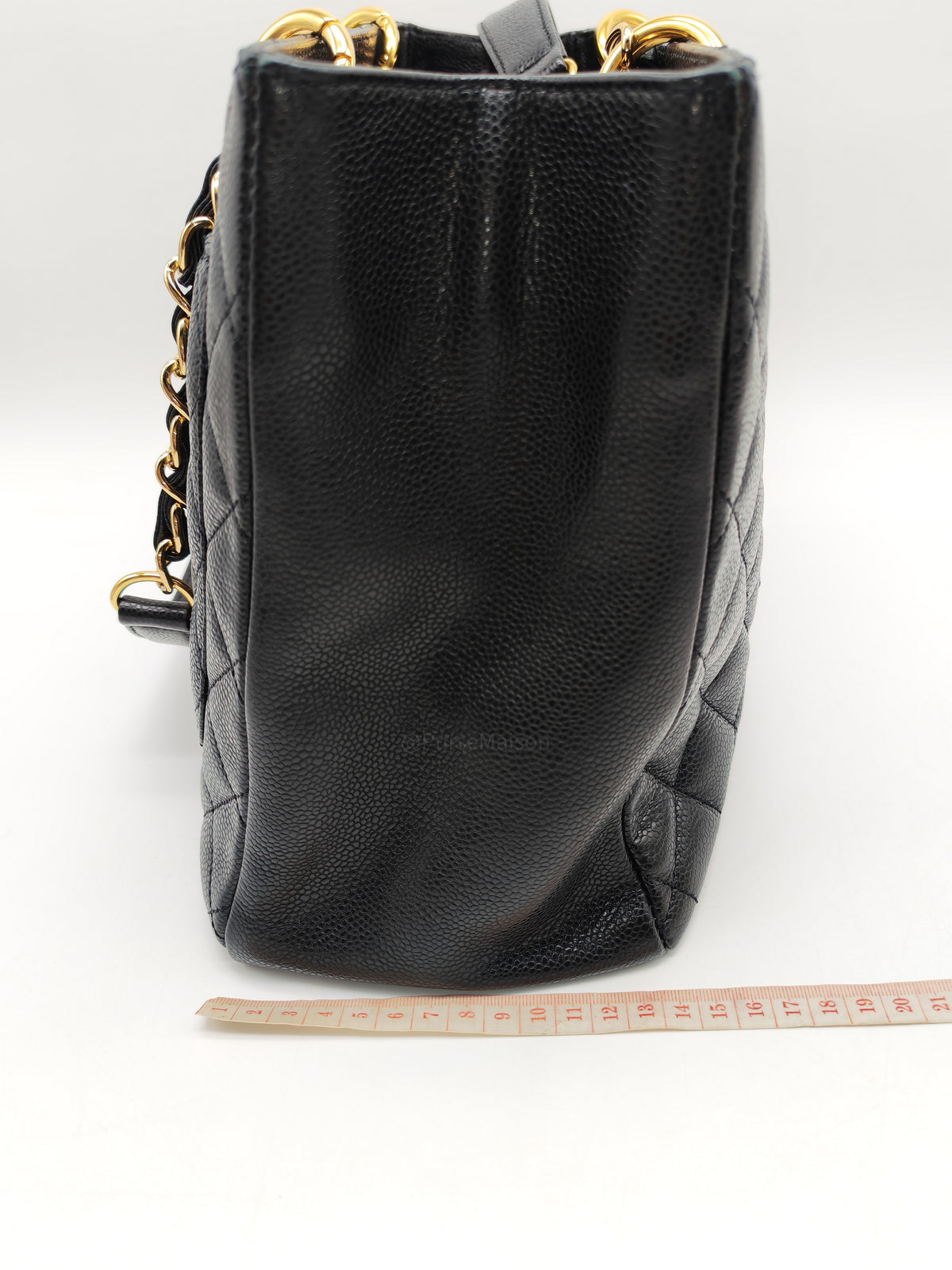 Chanel Grand Shopping Tote (GST) in Black Caviar Leather and Gold Hardware Series 13