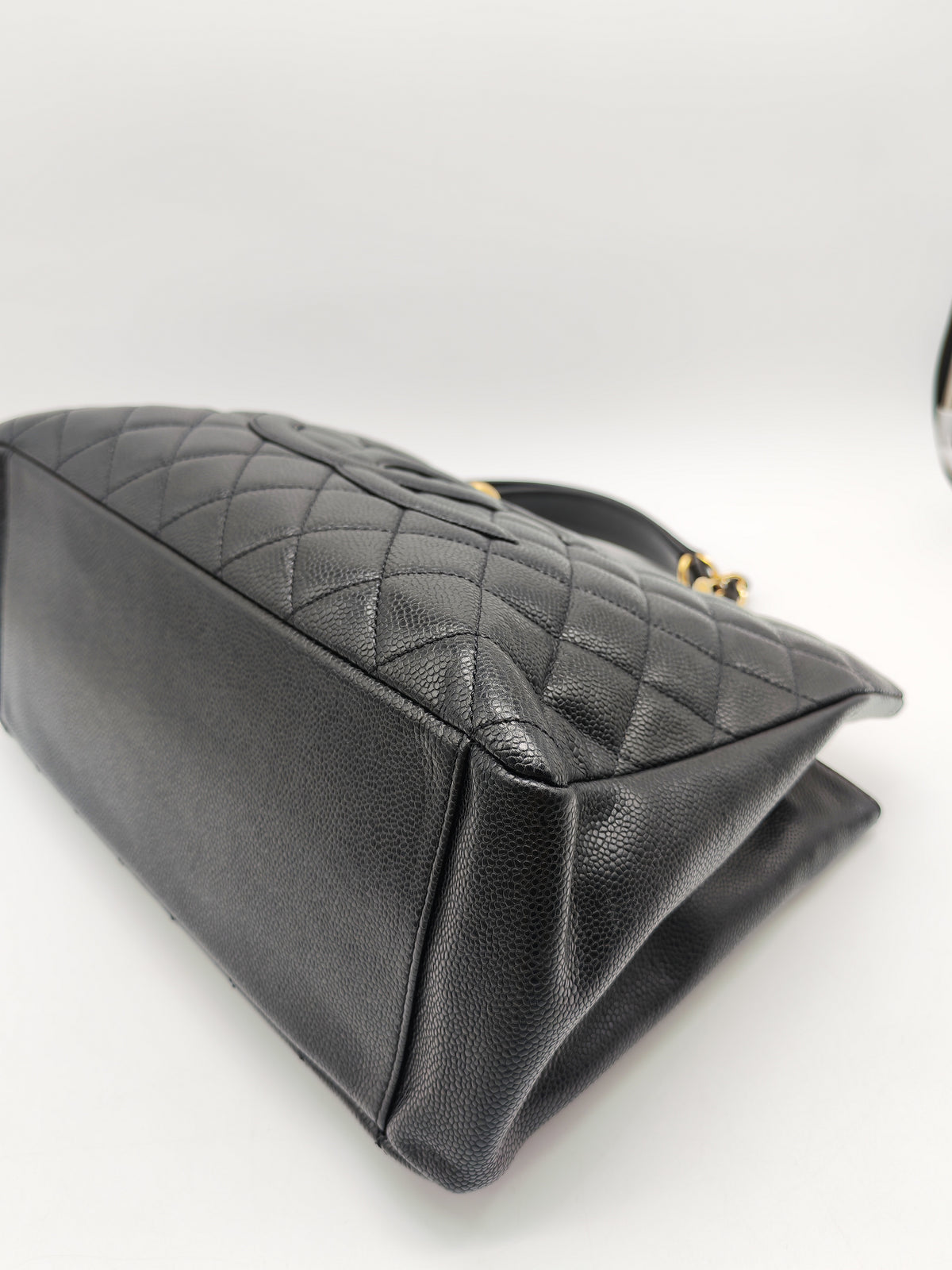 Chanel Grand Shopping Tote (GST) in Black Caviar Leather and Gold Hardware Series 13