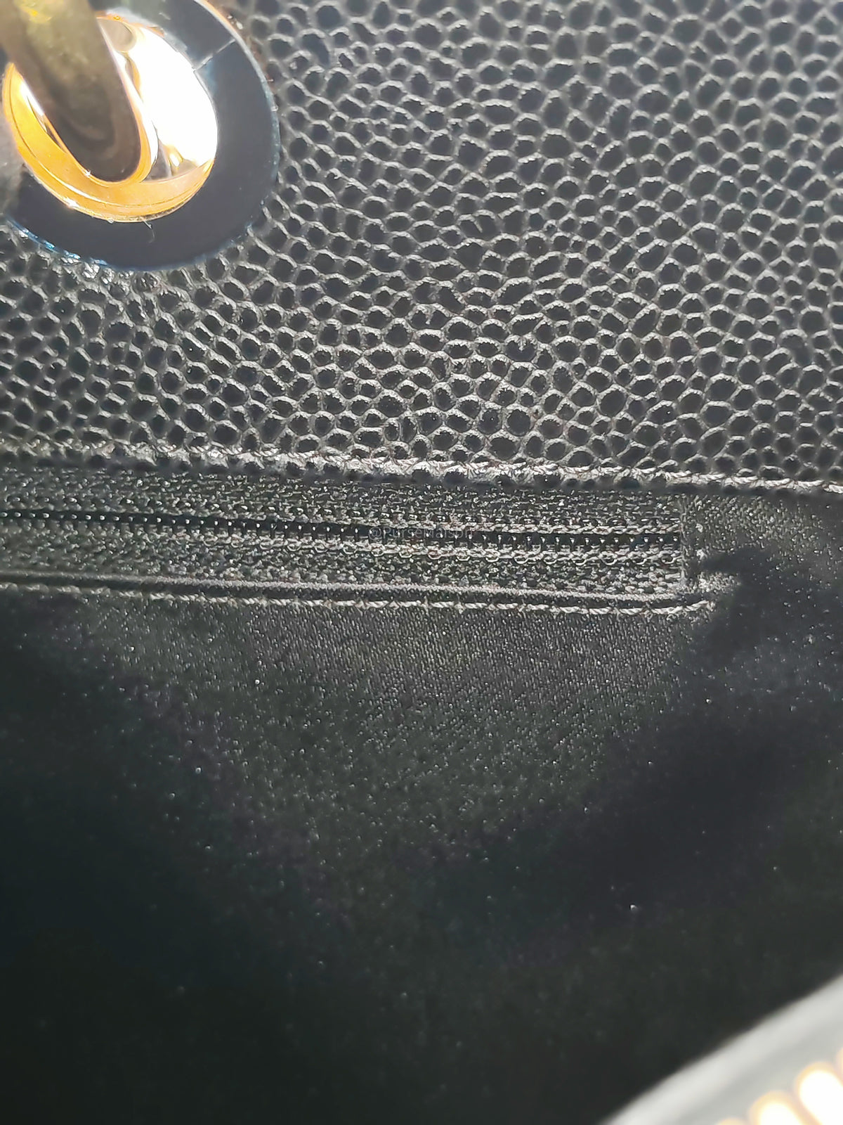 Chanel Grand Shopping Tote (GST) in Black Caviar Leather and Gold Hardware Series 17