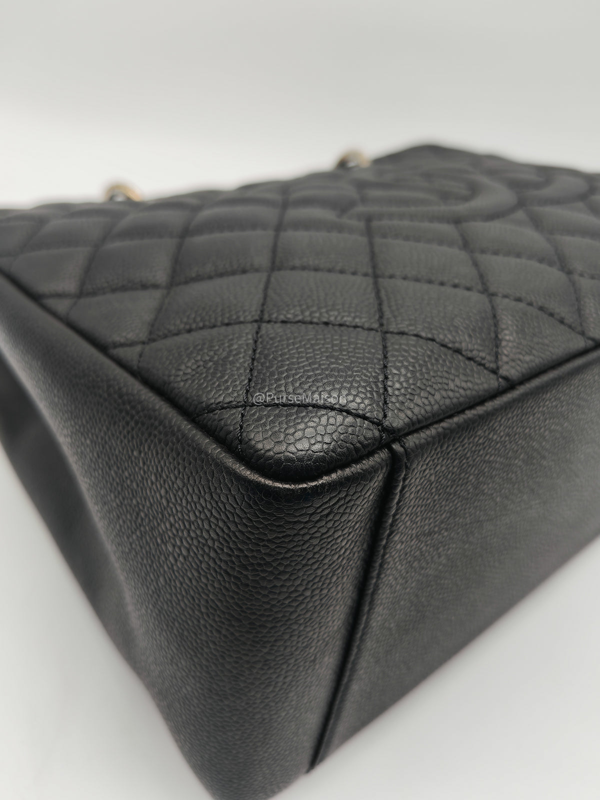 Chanel Grand Shopping Tote Bag (GST) in Black Caviar Leather Silver Hardware (Series 17****92)