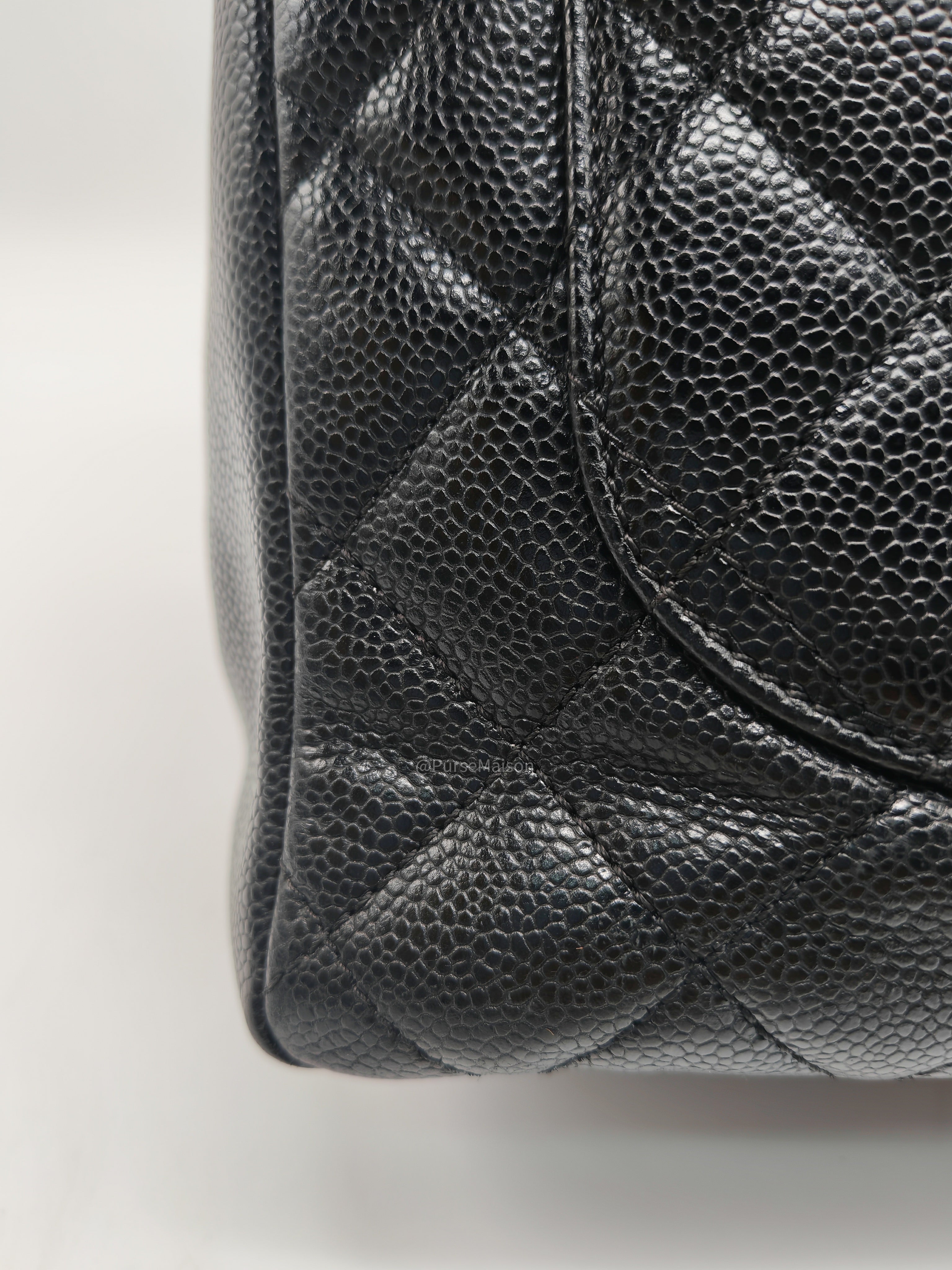 Chanel Grand Shopping Tote Bag (GST) in Black Quilted Caviar Leather Gold Hardware (Series 15***52)