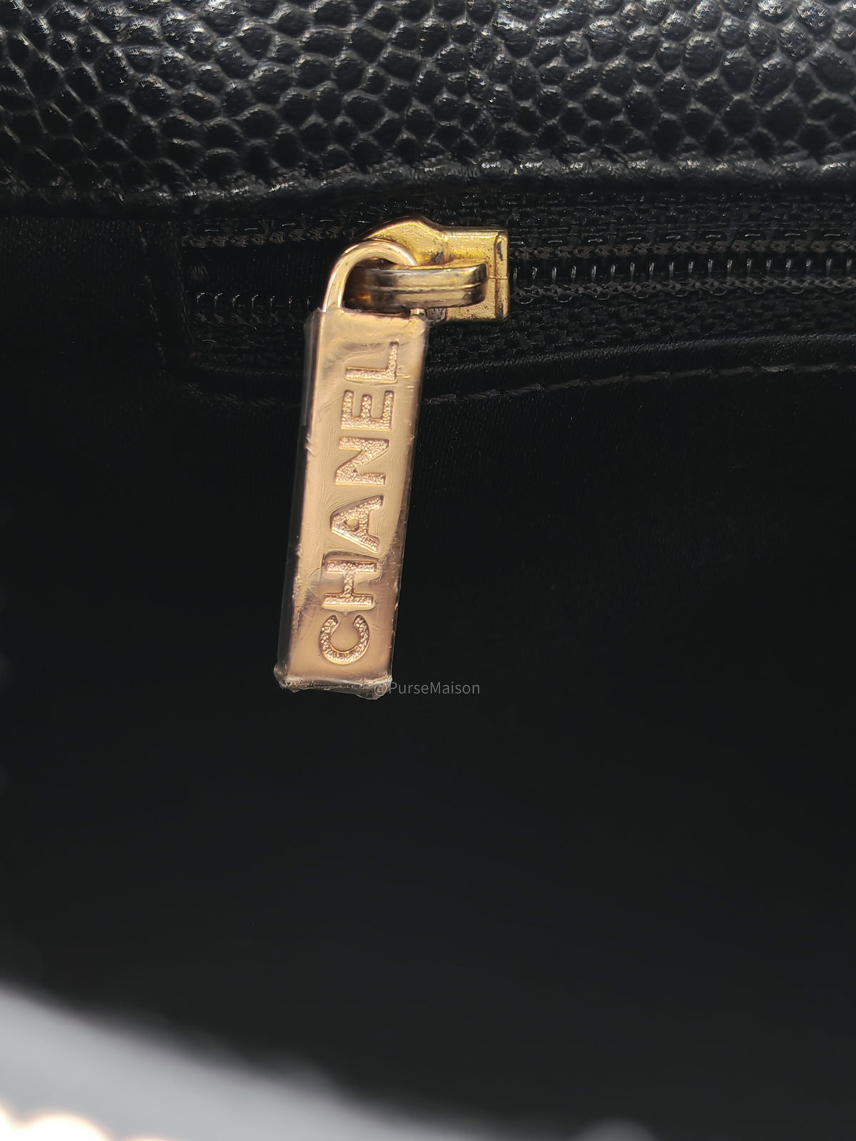 Chanel Grand Shopping Tote Bag (GST) in Black Quilted Caviar Leather Gold Hardware (Series 15***52)