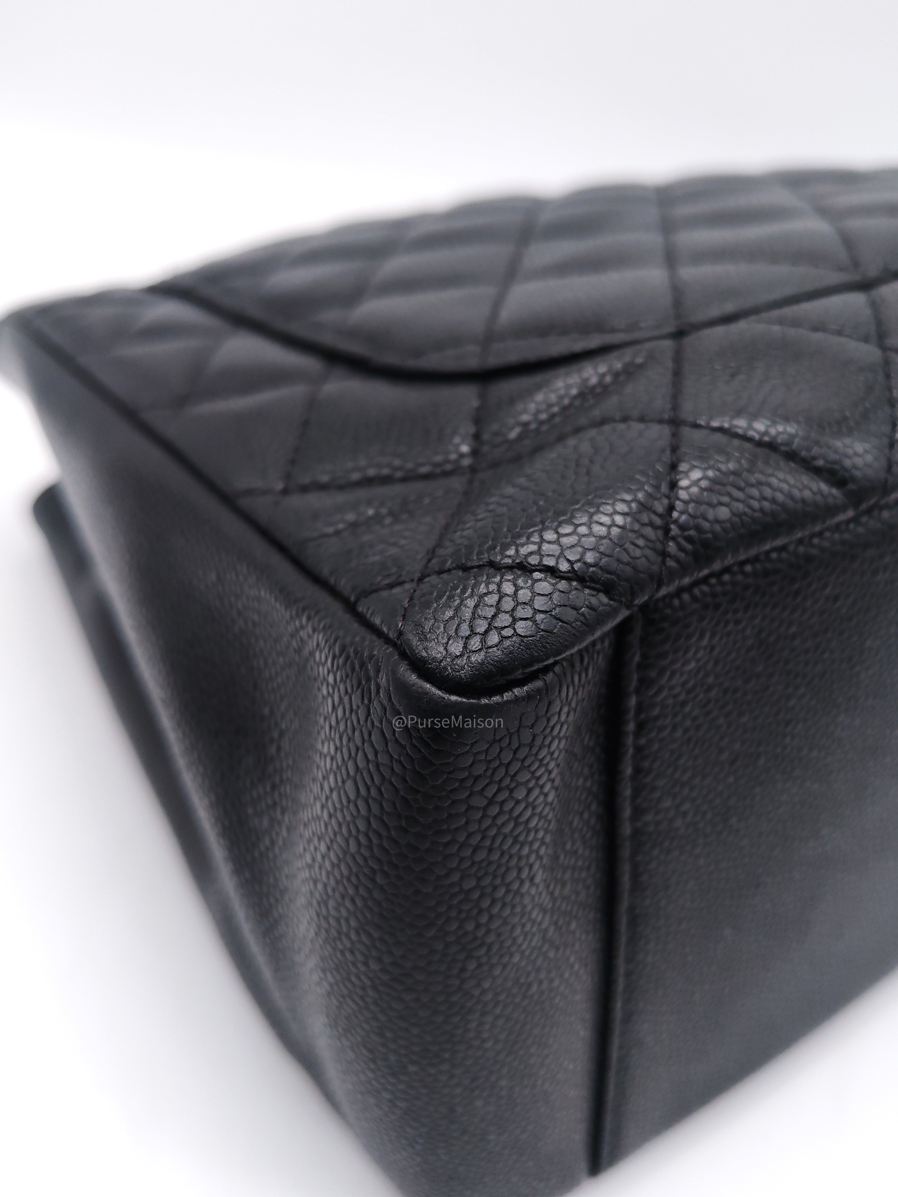 Chanel Grand Shopping Tote Bag (GST) in Black Quilted Caviar Leather Gold Hardware (Series 15***52)