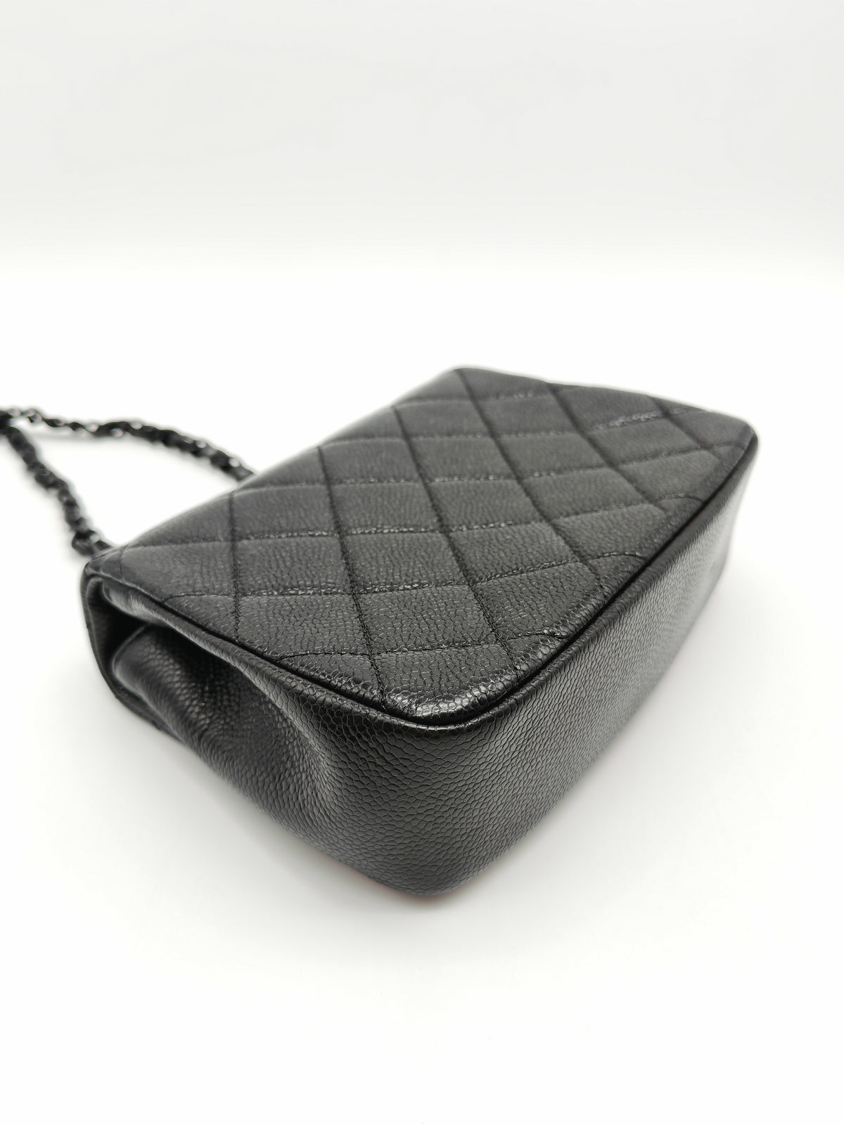 Chanel Incognito Mini Square Flap Bag in Black Caviar Leather and So Black Hardware Series 29