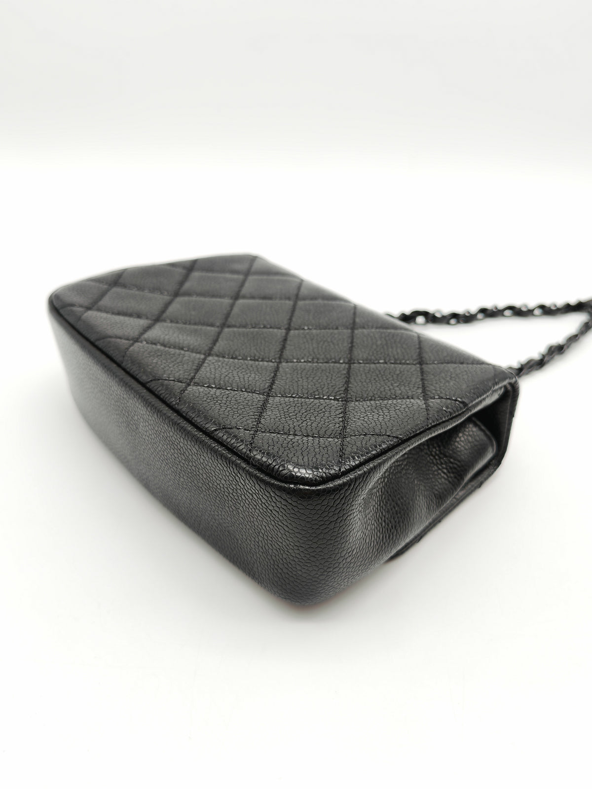 Chanel Incognito Mini Square Flap Bag in Black Caviar Leather and So Black Hardware Series 29