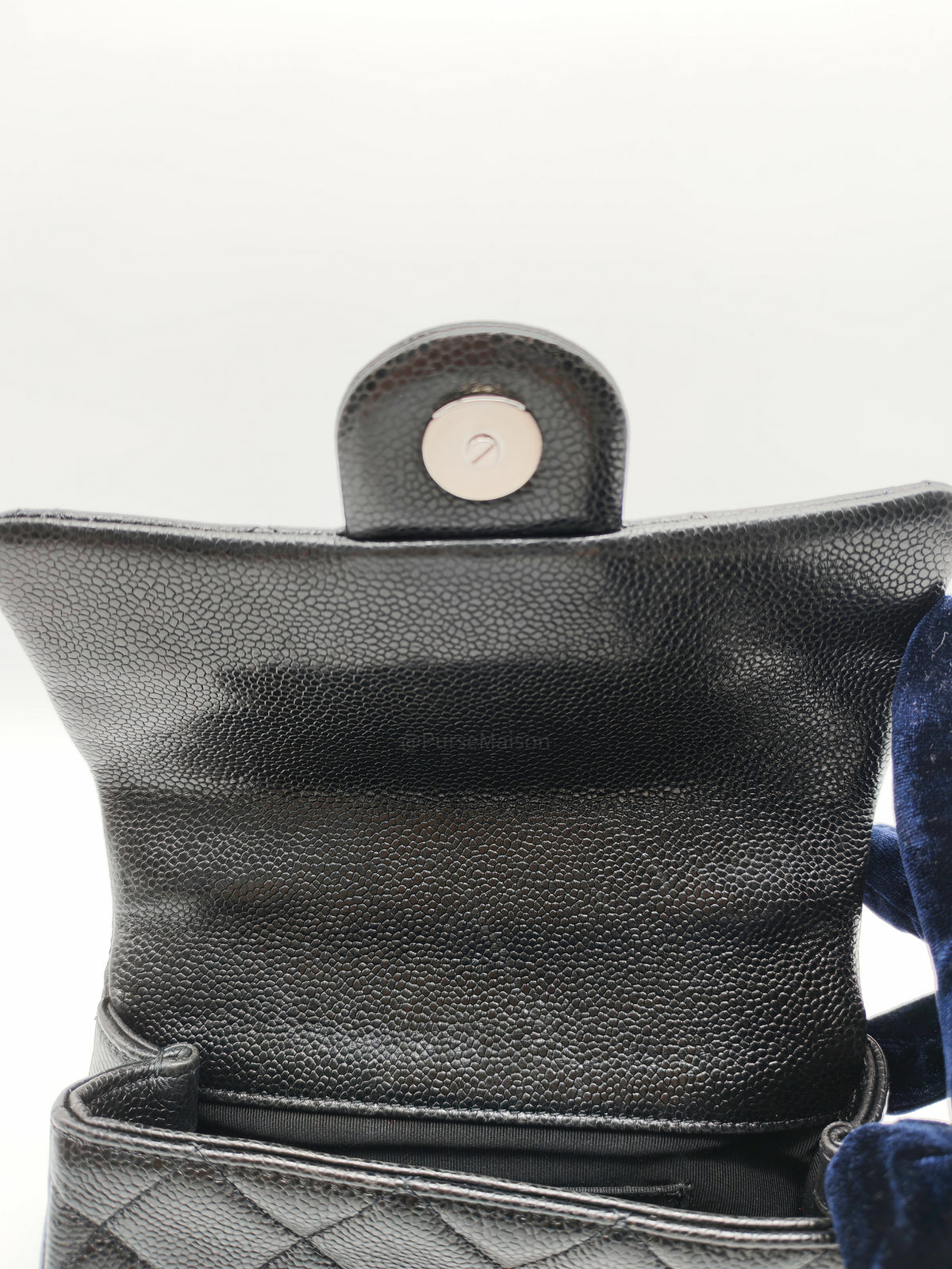 Chanel Incognito Mini Square Flap Bag in Black Caviar Leather and So Black Hardware Series 29