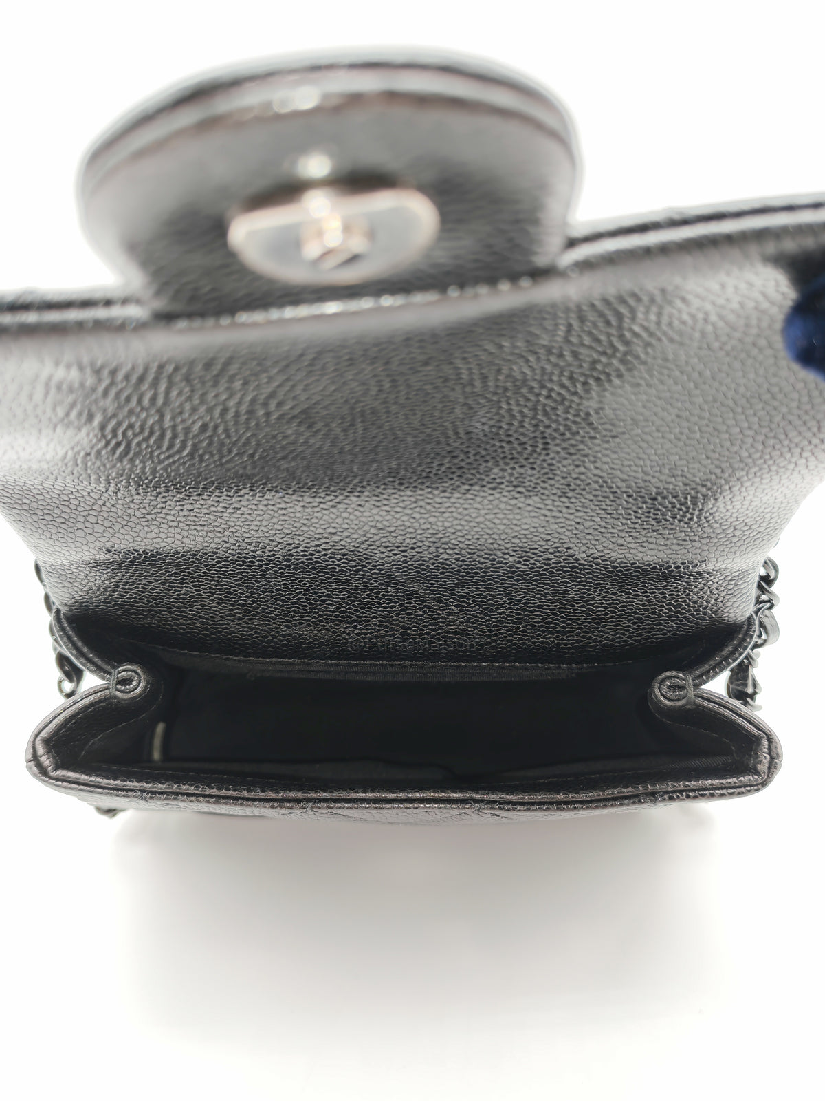 Chanel Incognito Mini Square Flap Bag in Black Caviar Leather and So Black Hardware Series 29