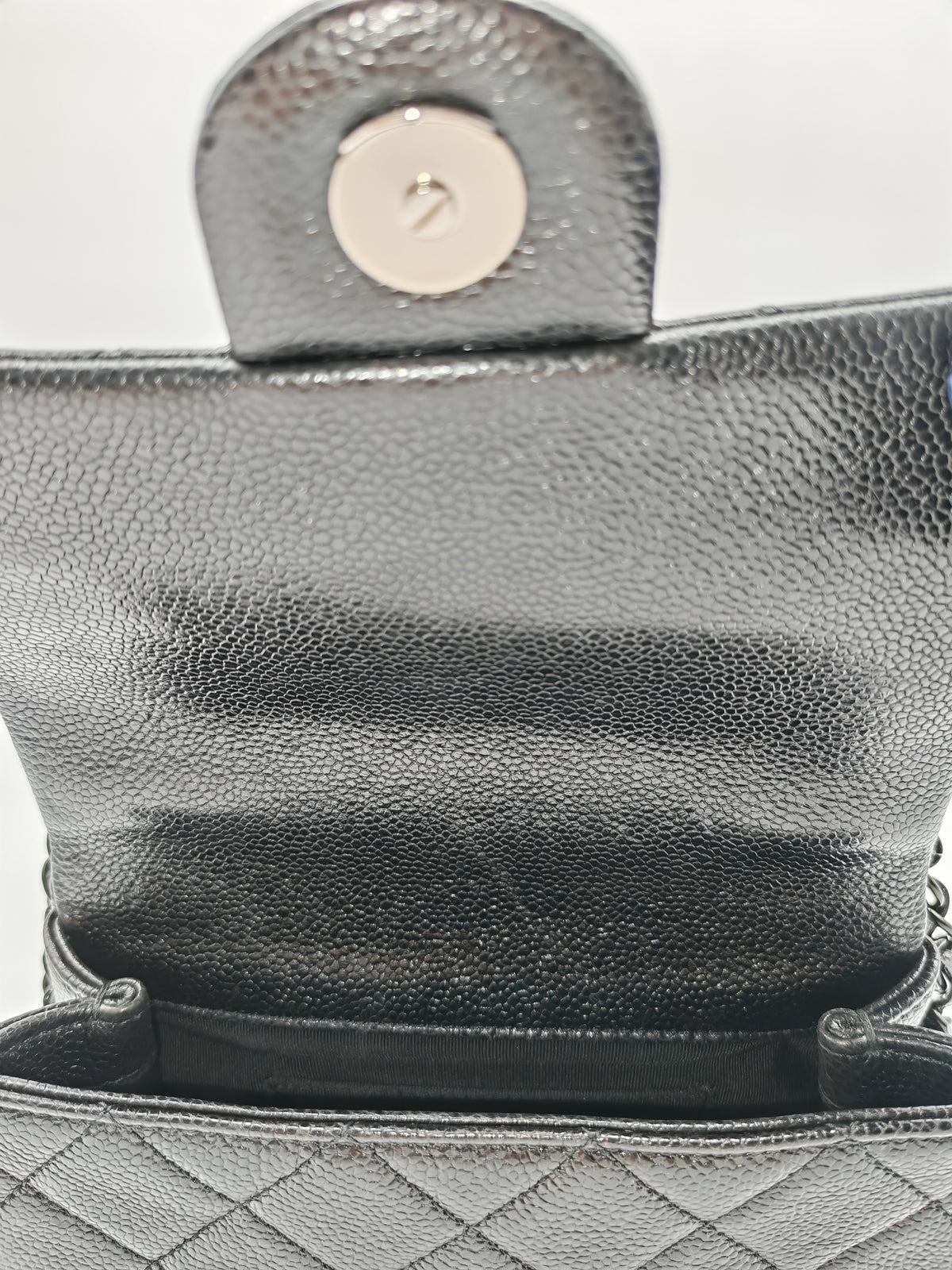 Chanel Incognito Mini Square Flap Bag in Black Caviar Leather and So Black Hardware Series 29
