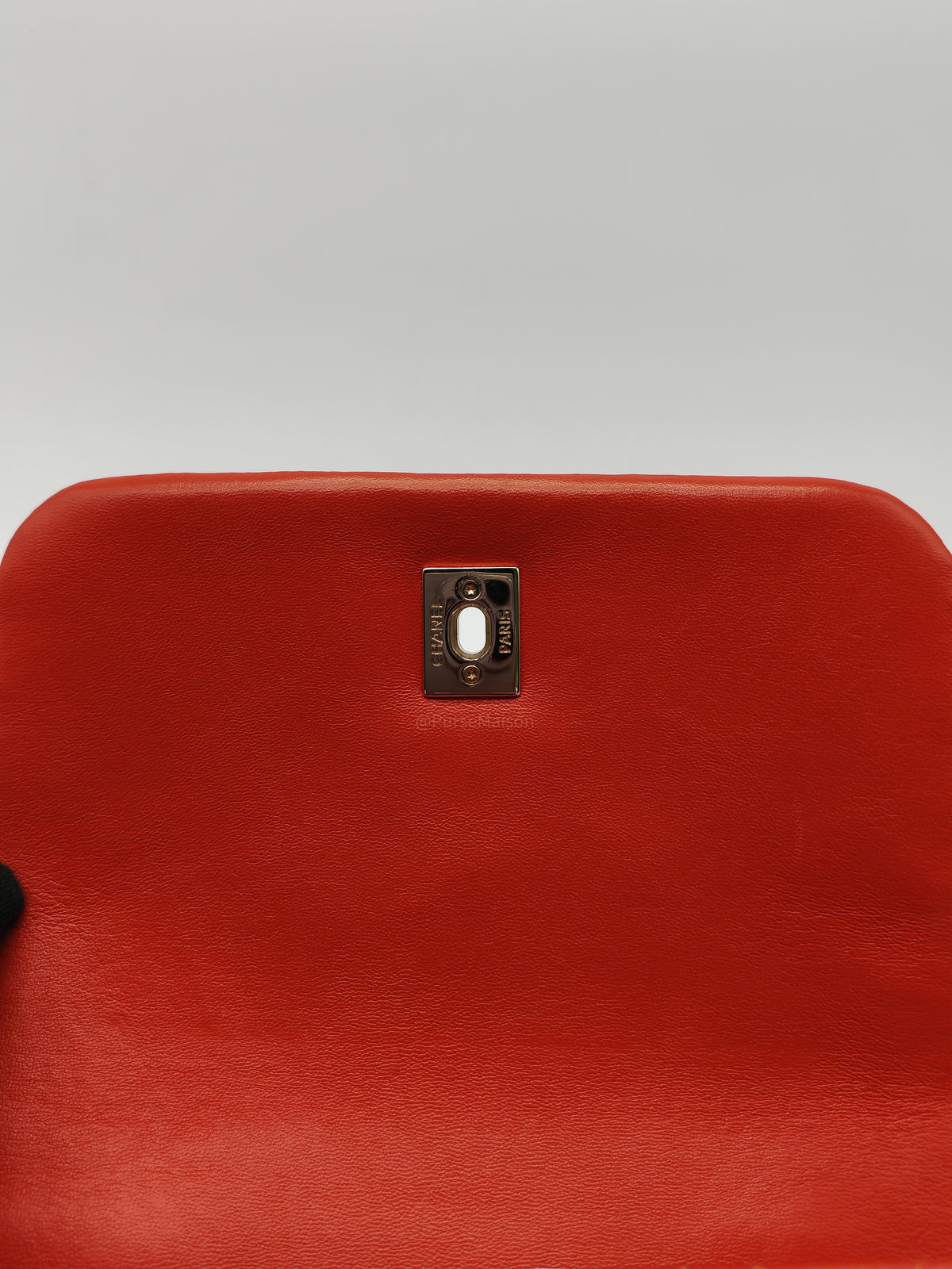 Chanel Knock on Wood Mini in Red Quilted Lambskin Leather and Light Gold Hardware Series 26