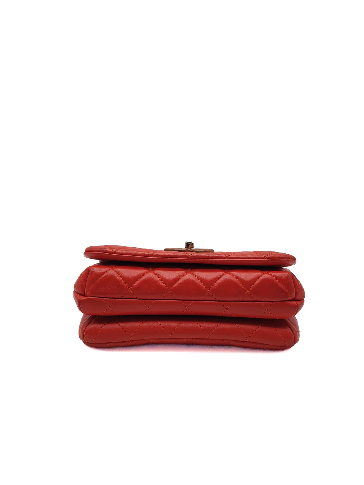 Chanel Knock on Wood Mini in Red Quilted Lambskin Leather and Light Gold Hardware Series 26