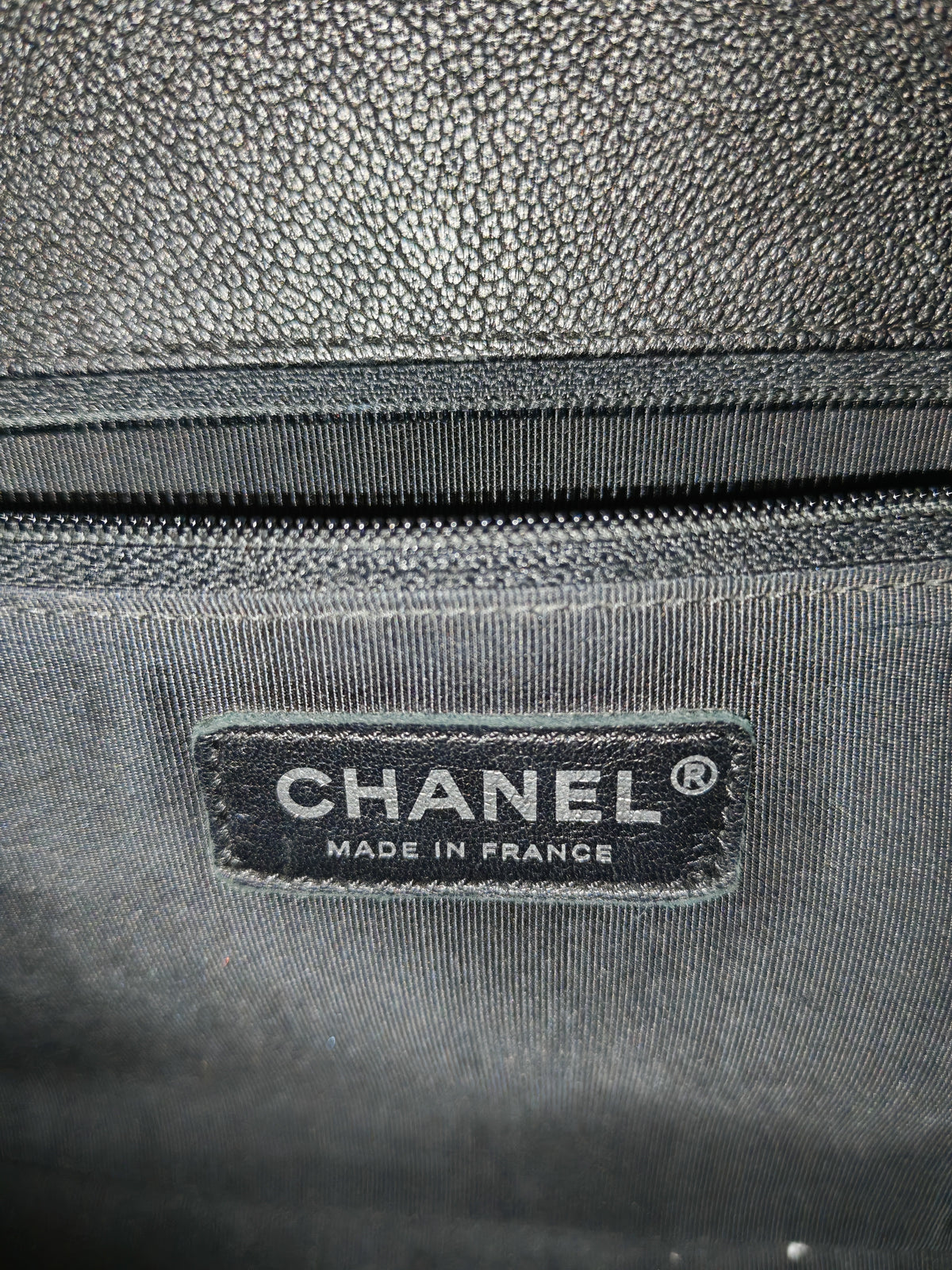 Chanel Boy New Medium in Black Caviar Leather and Ruthenium Hardware Series 23