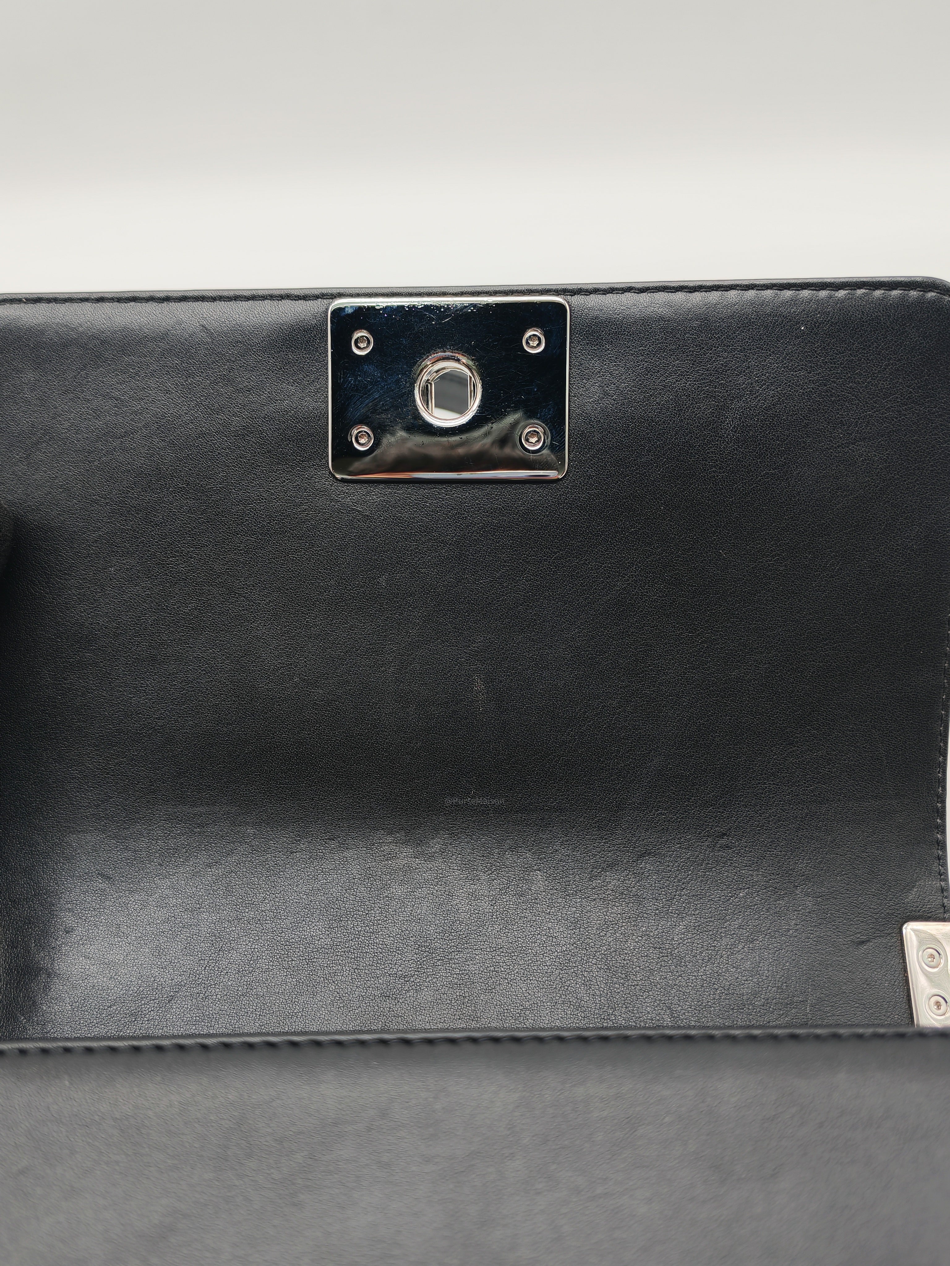 Chanel Le Boy Small in Black Chevron Lambskin Leather and Silver Hardware Series 22